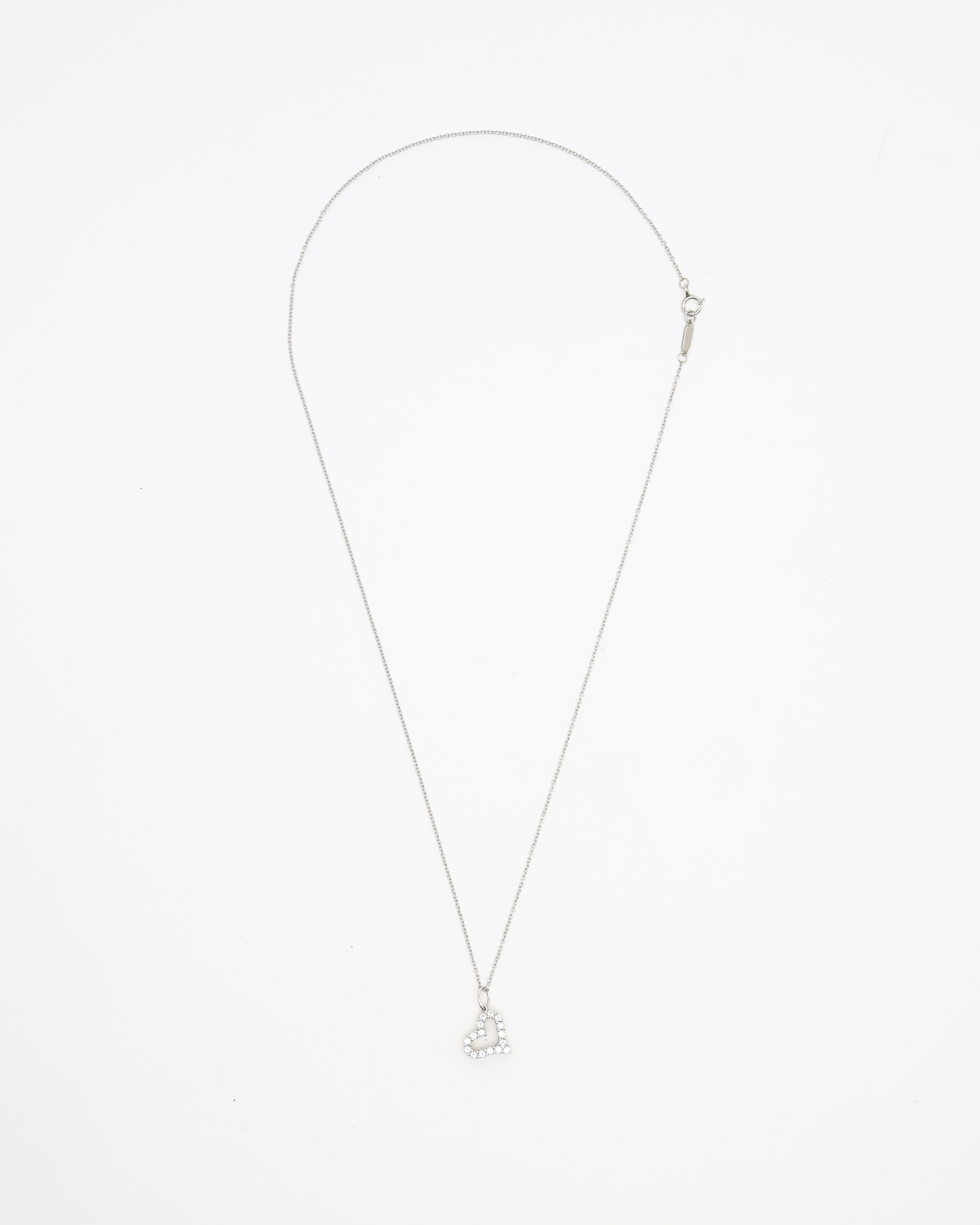 Tiffany & Co Platinum And Diamond Heart Pendant