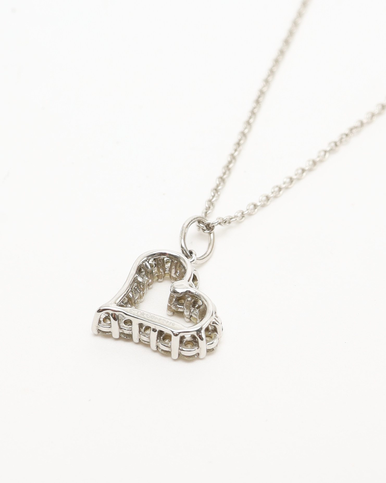 Tiffany & Co Platinum And Diamond Heart Pendant
