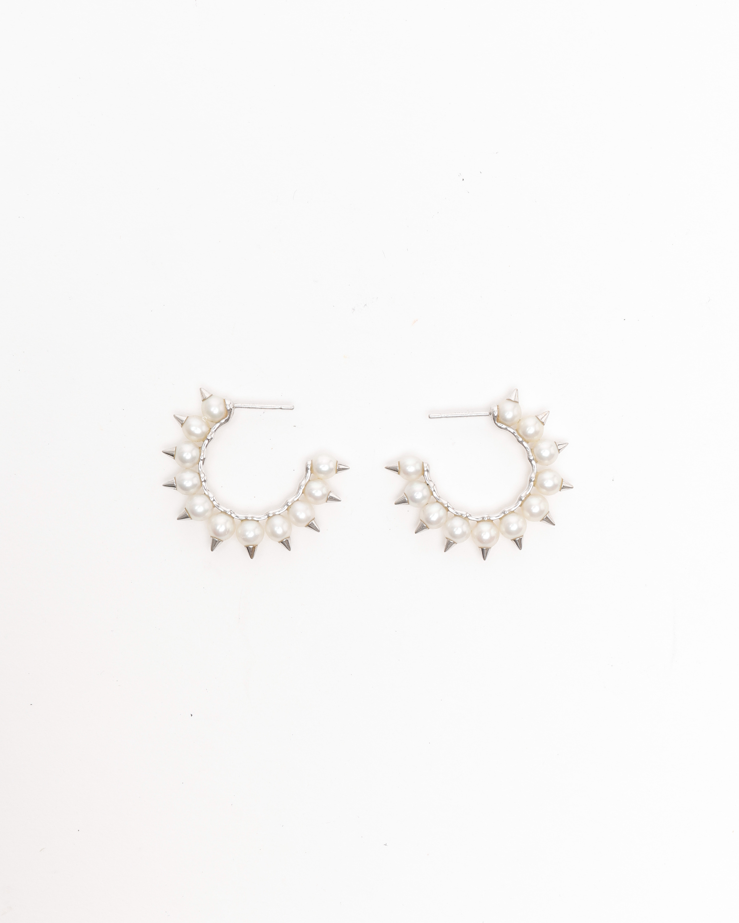 Tasaki Danger Tribe Akoya Pearl 18kt White Gold Earrings