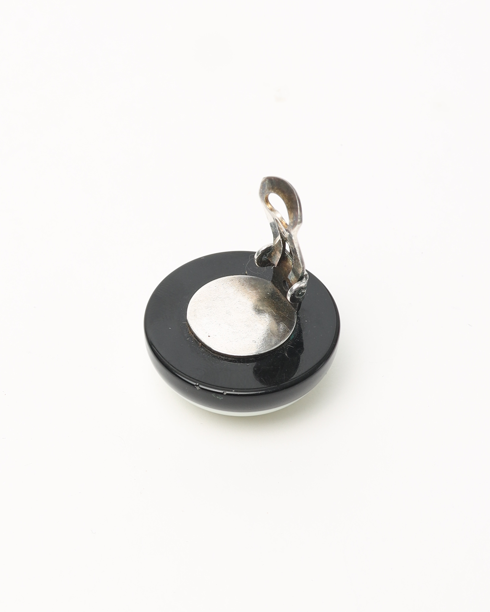 Pre-owned Chanel Coco Mark Resin Clip-on Earrings In Multi