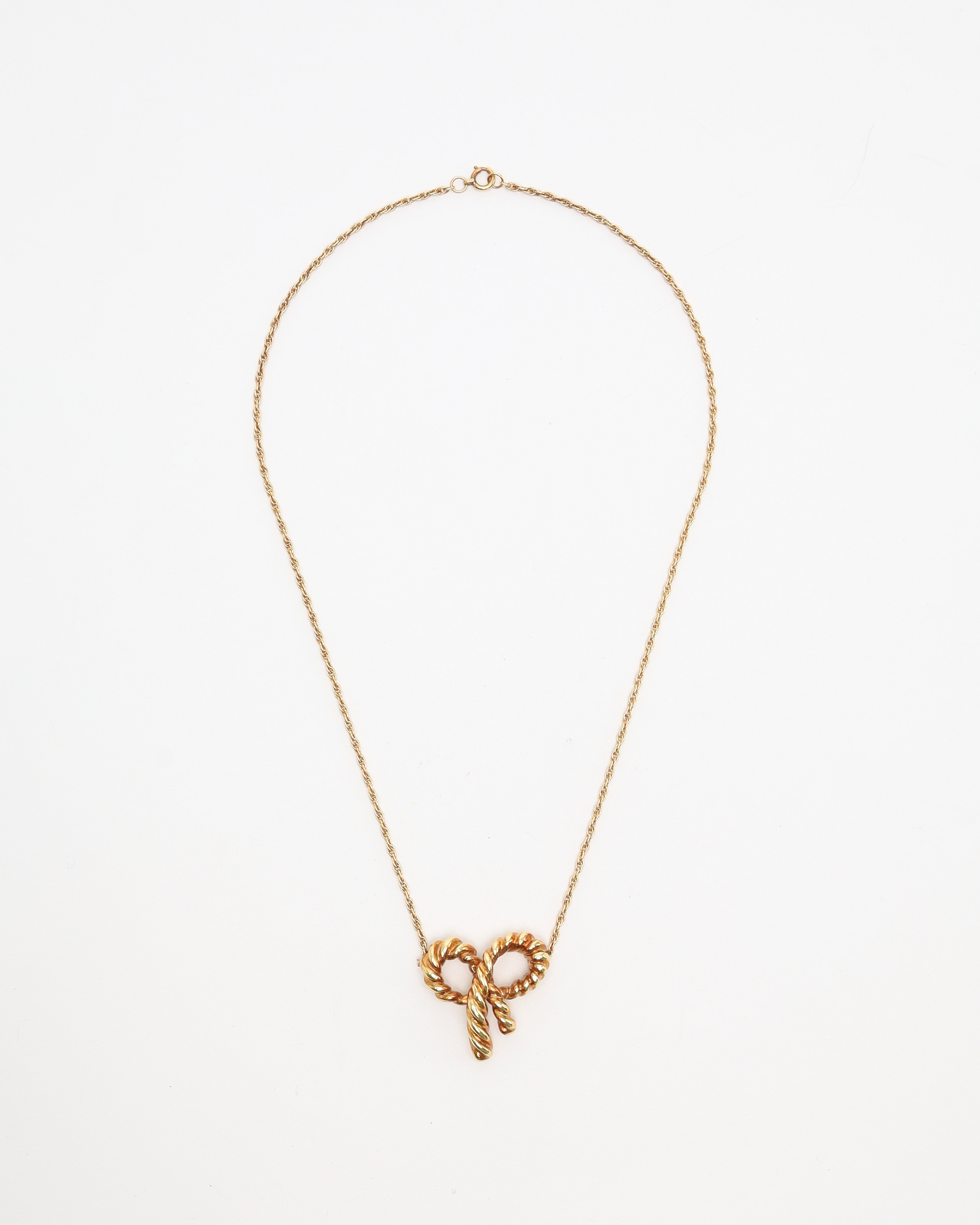 Tiffany & Co Twisted Ribbon 18kt Yellow Gold Necklace