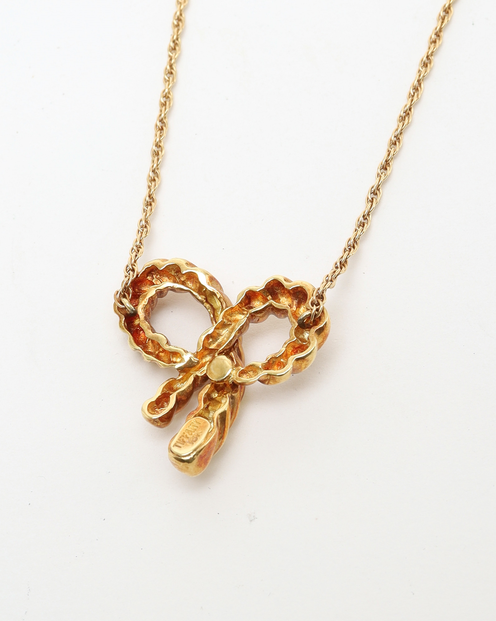 Tiffany & Co Twisted Ribbon 18kt Yellow Gold Necklace