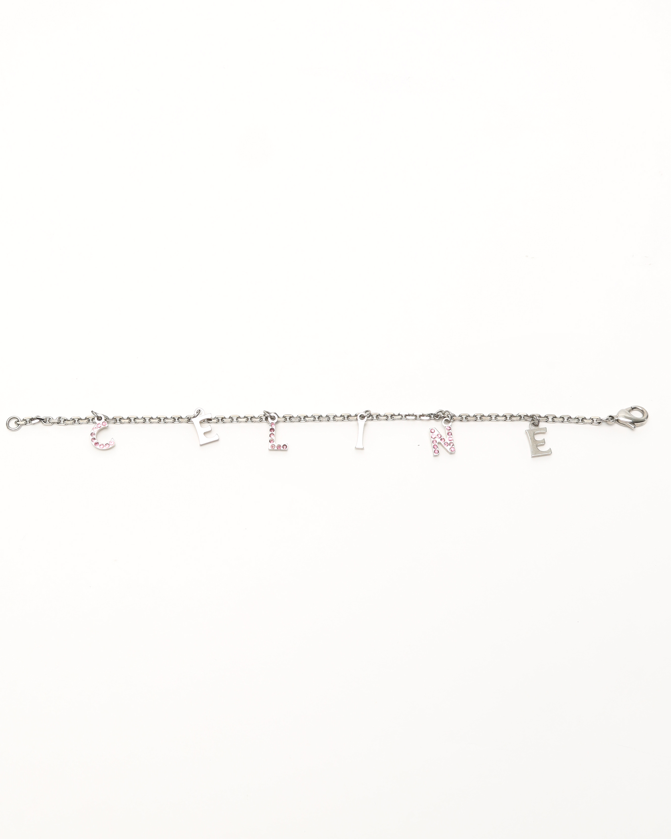 Celine Céline Logo Rhinestone Bracelet