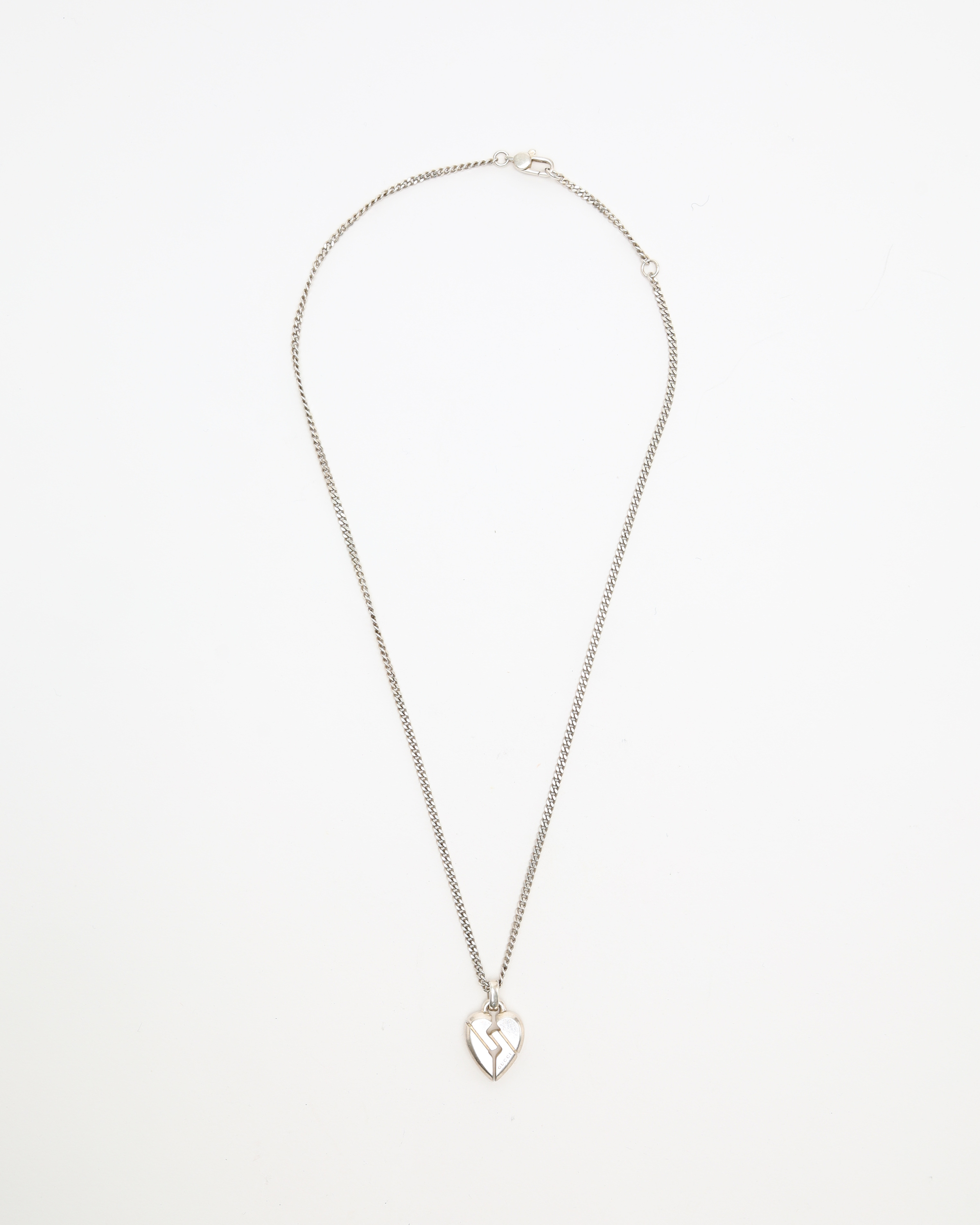 Gucci Heart Sterling Silver Necklace