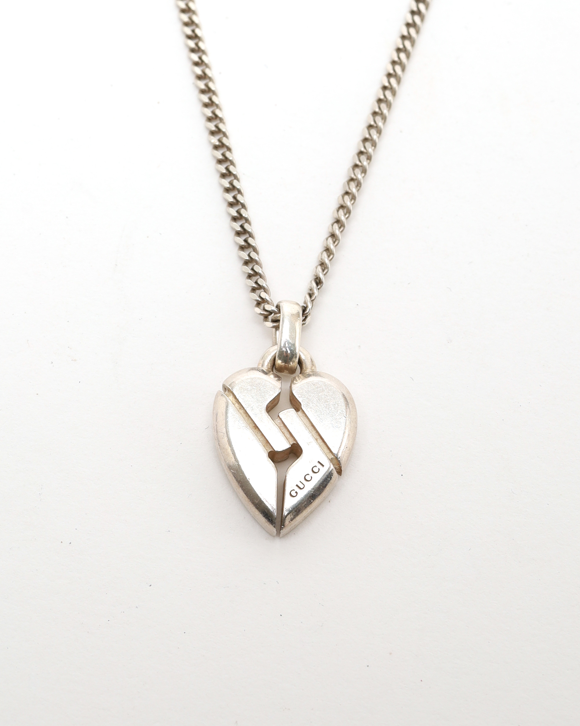 Gucci Heart Sterling Silver Necklace