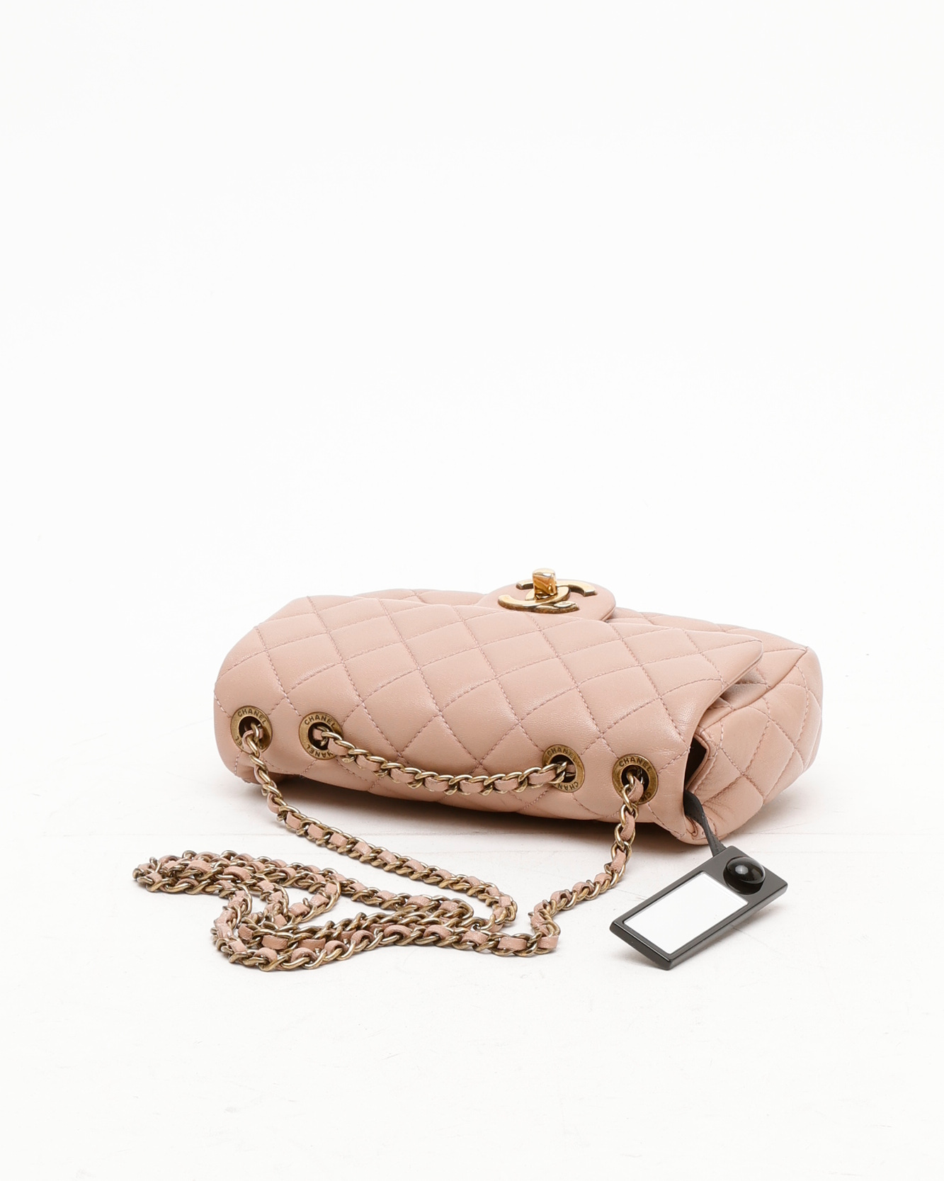 Pre-owned Chanel Classic Mini Rectangular Single Flap Bag In Pink