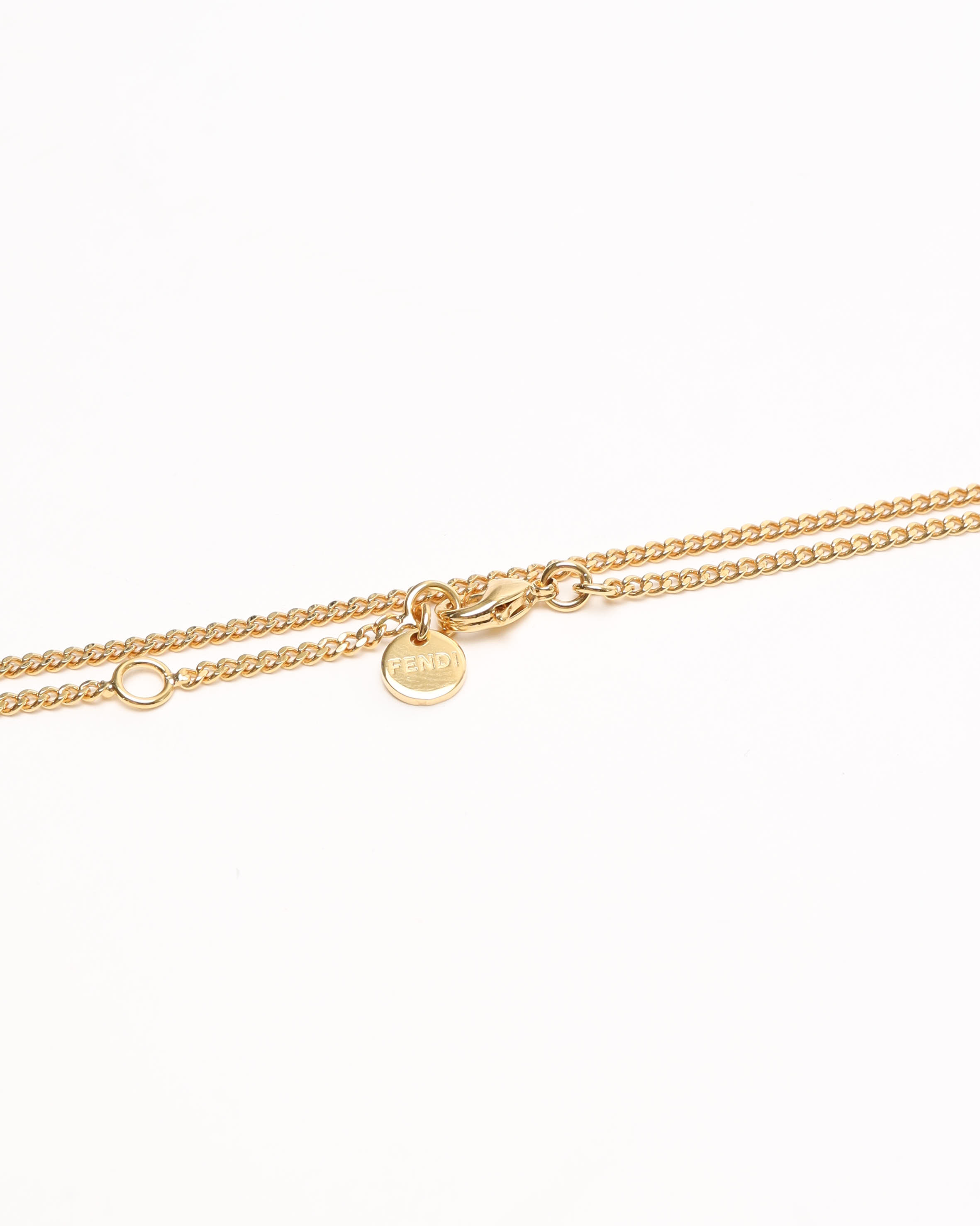Fendi Logo Rhinestone Necklace