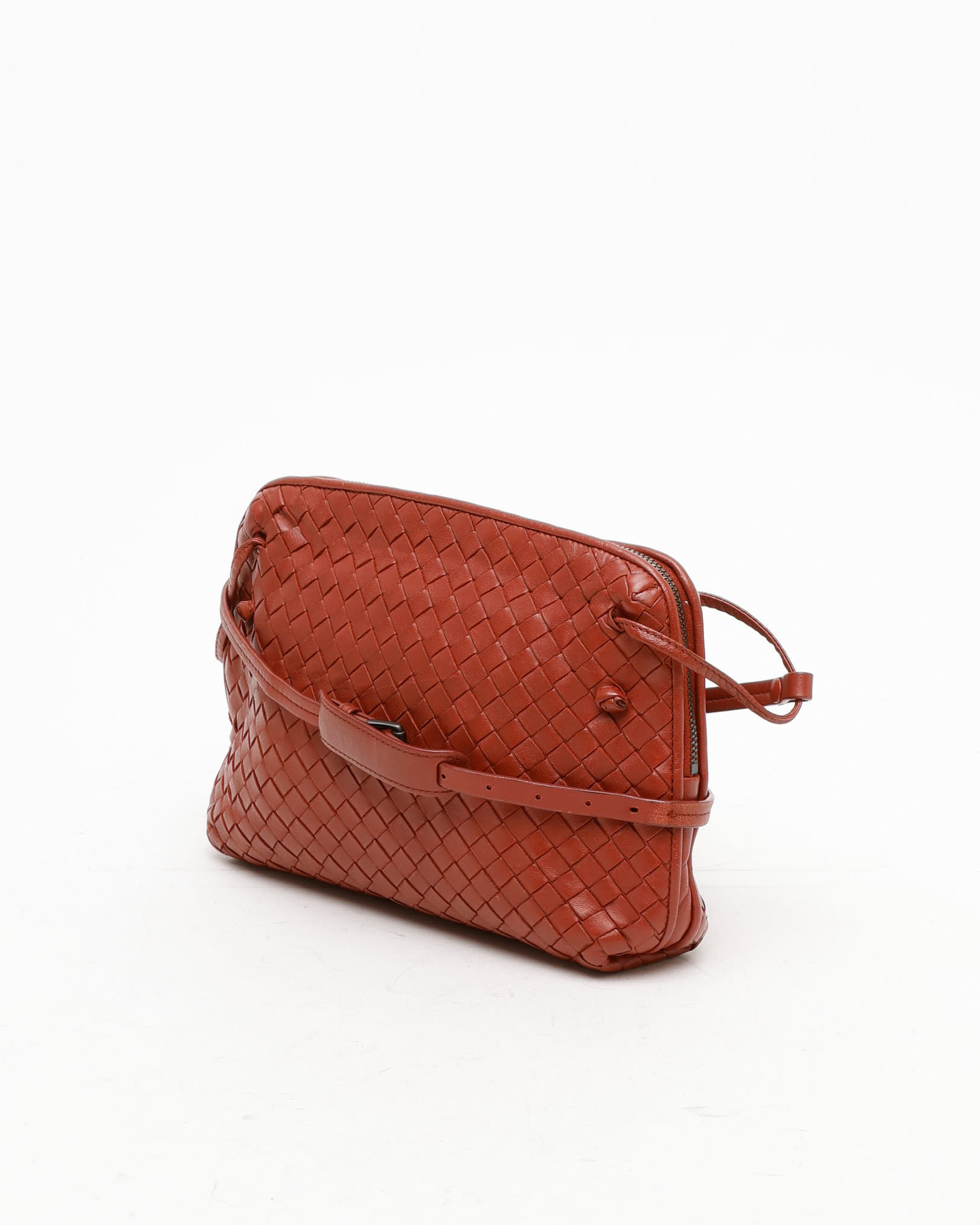Bottega Veneta Intrecciato Nodini Bag In Brown