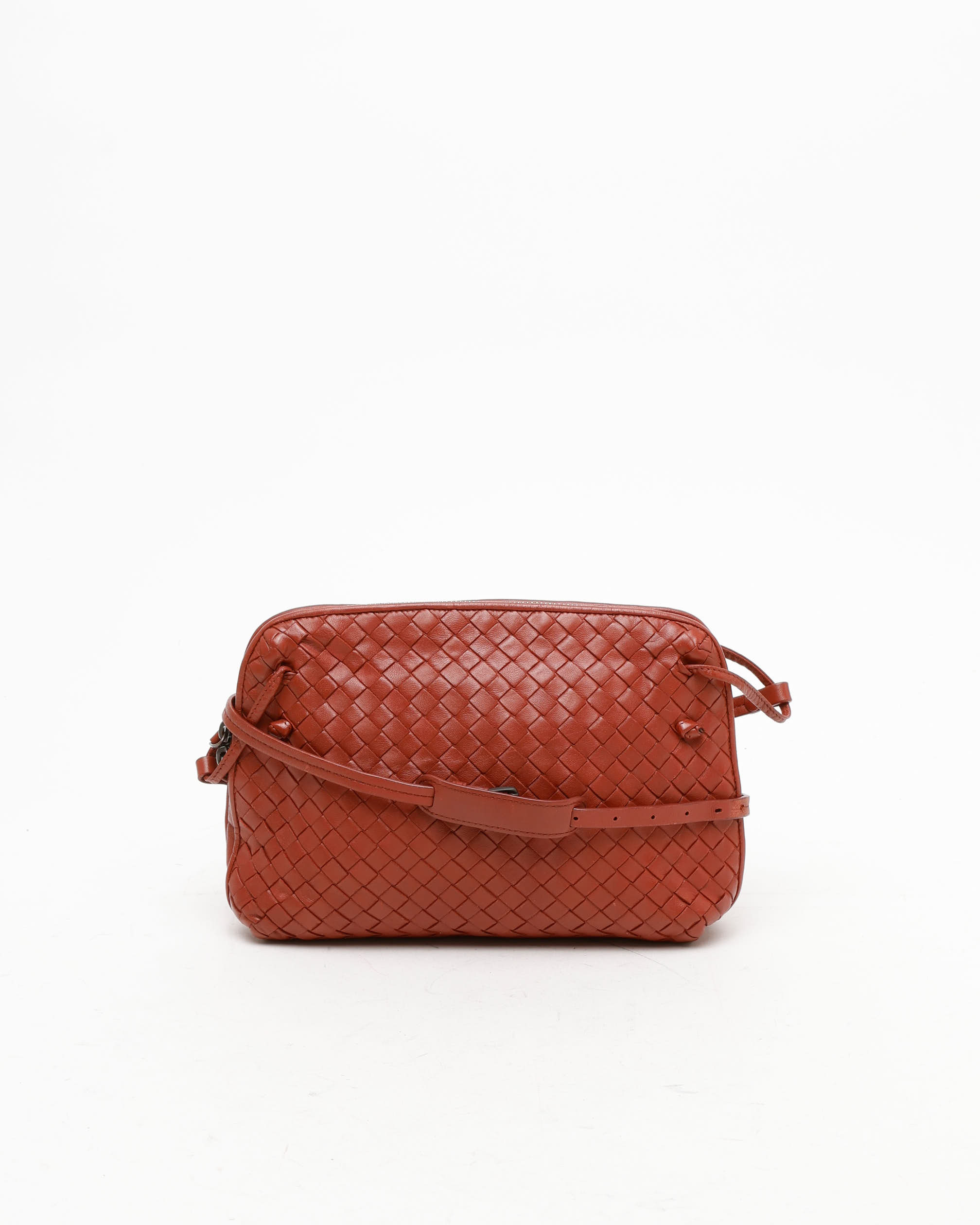 Bottega Veneta Intrecciato Nodini Bag In Brown