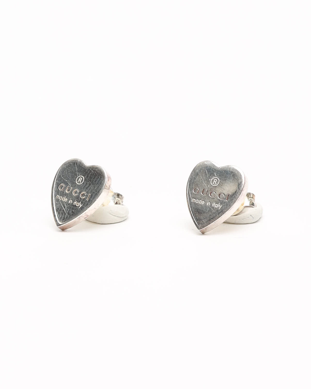 Gucci Silver Heart Earrings