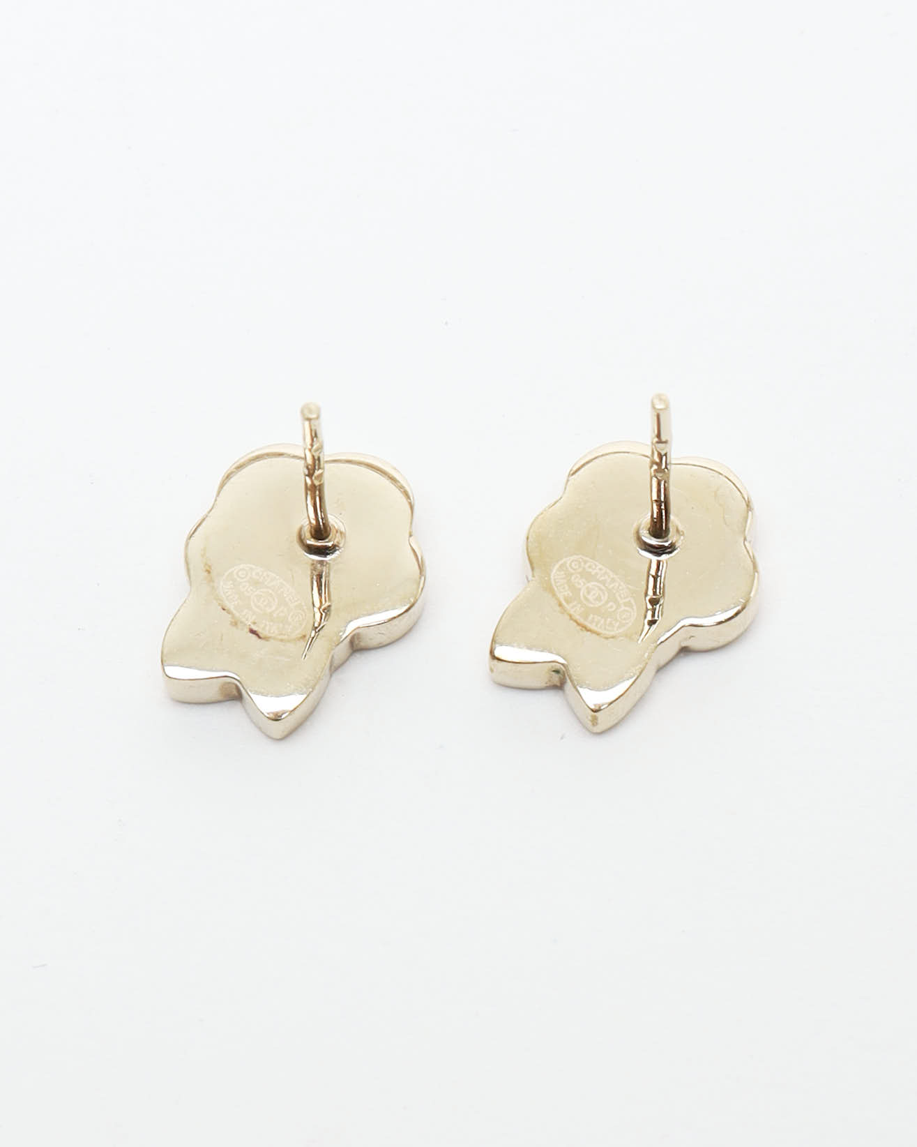 Pre-owned Chanel Camellia Coco Mark Earrings