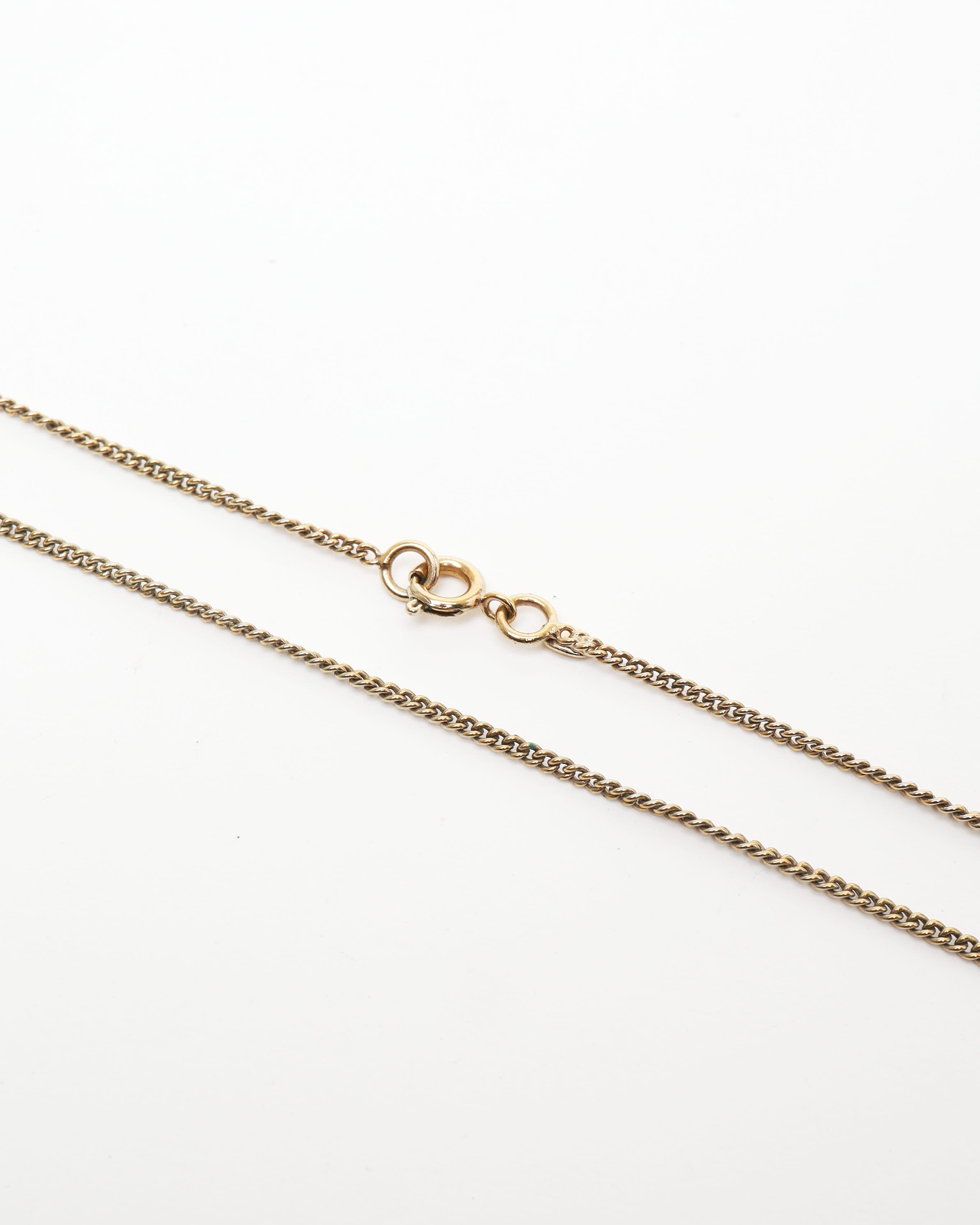 Pre-owned Chanel Gold-tone Coco Mark Necklace