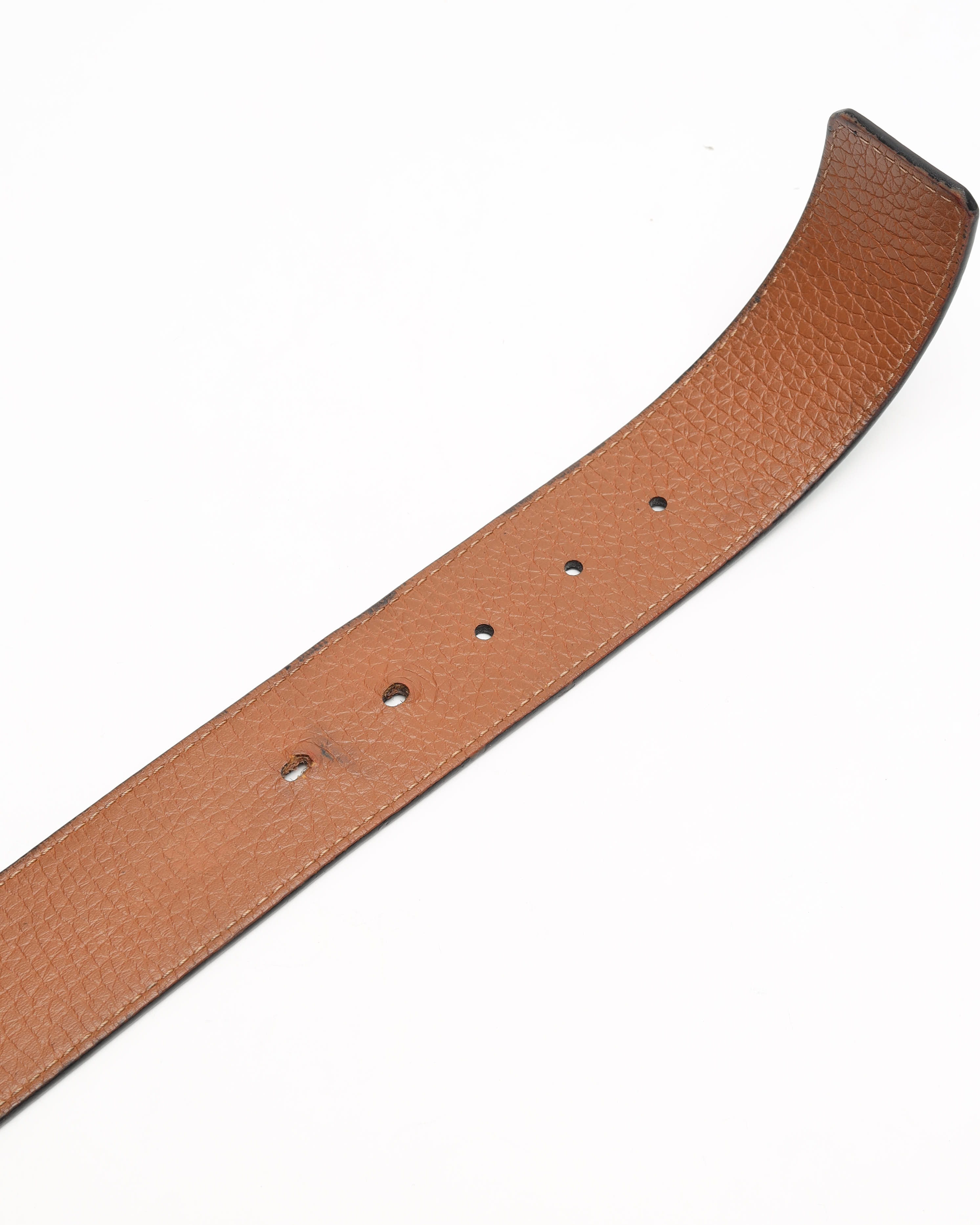 Pre-owned Louis Vuitton San Tulle Lv Leather Belt