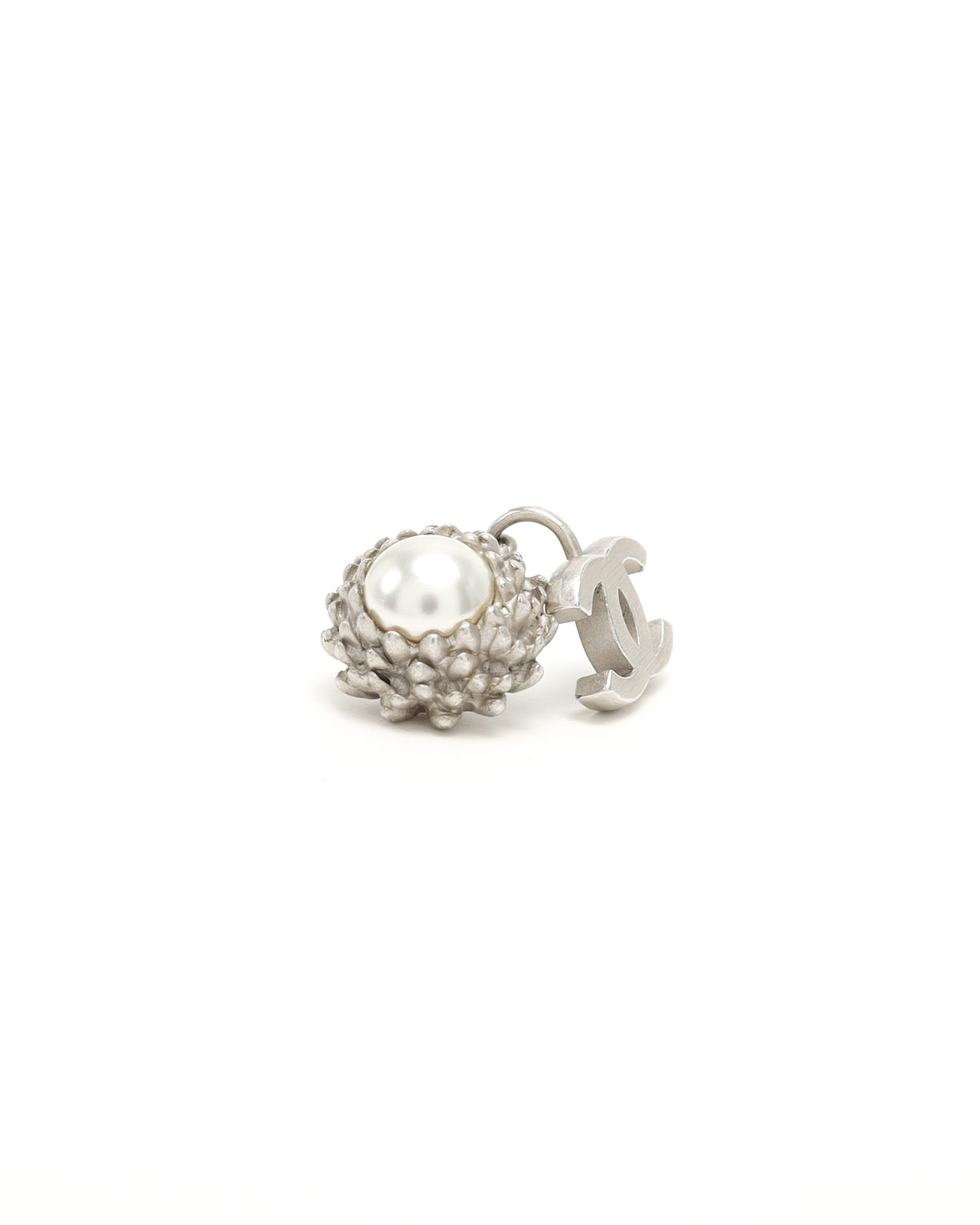 Pre-owned Chanel Coco Mark Dangling Clip-on Earrings