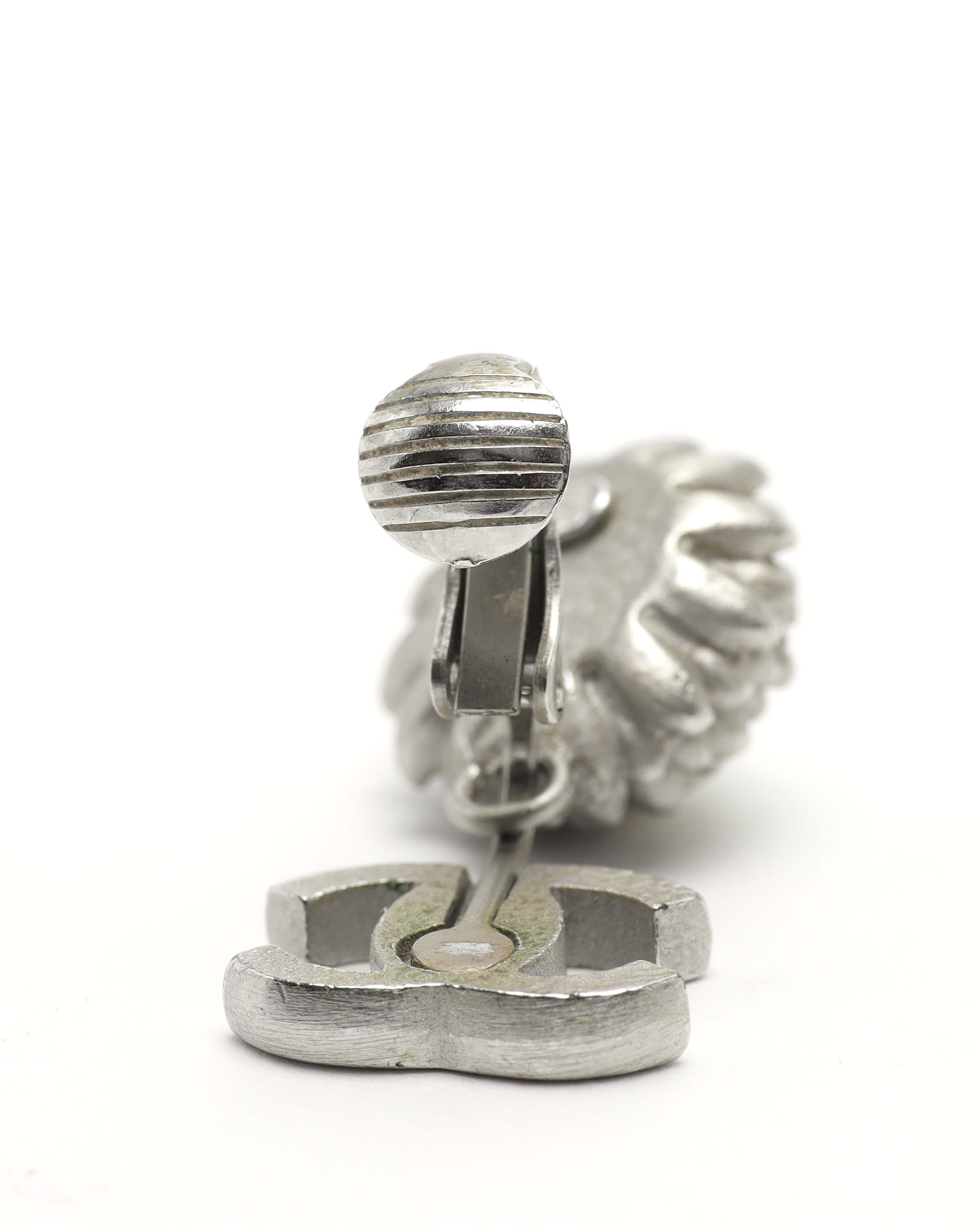 Pre-owned Chanel Coco Mark Dangling Clip-on Earrings