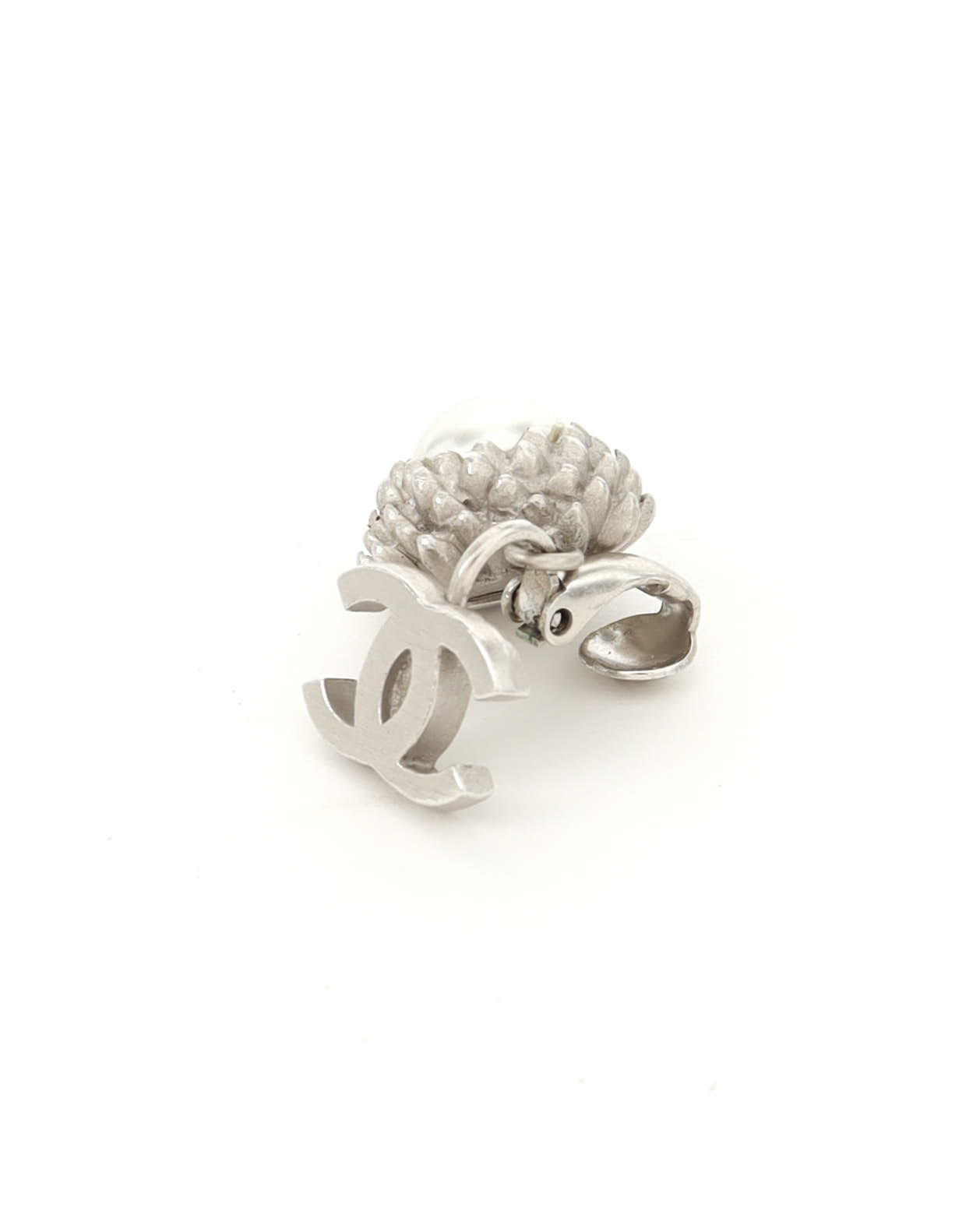 Pre-owned Chanel Coco Mark Dangling Clip-on Earrings