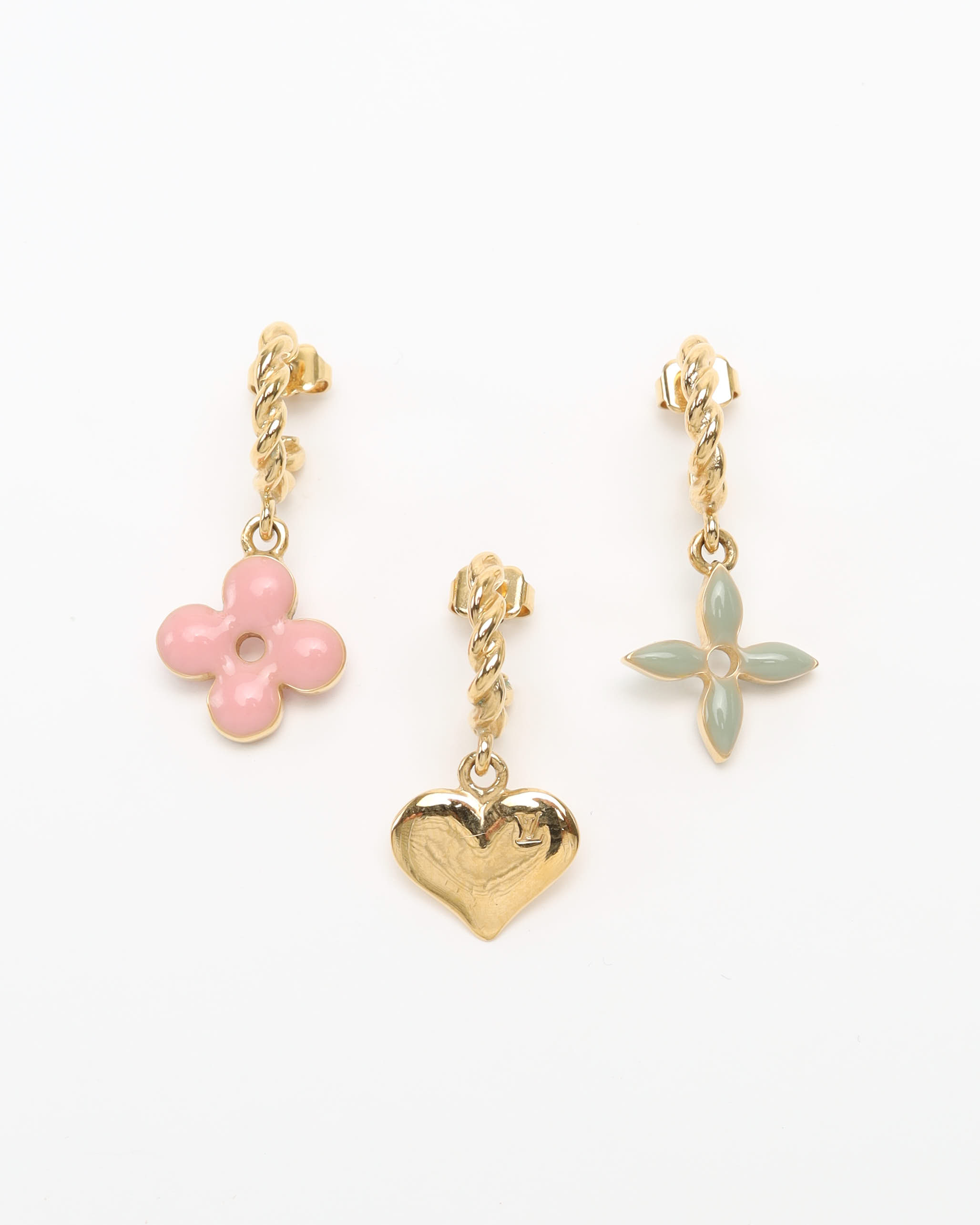 Pre-owned Louis Vuitton Sweet Monogram Hoop Earrings