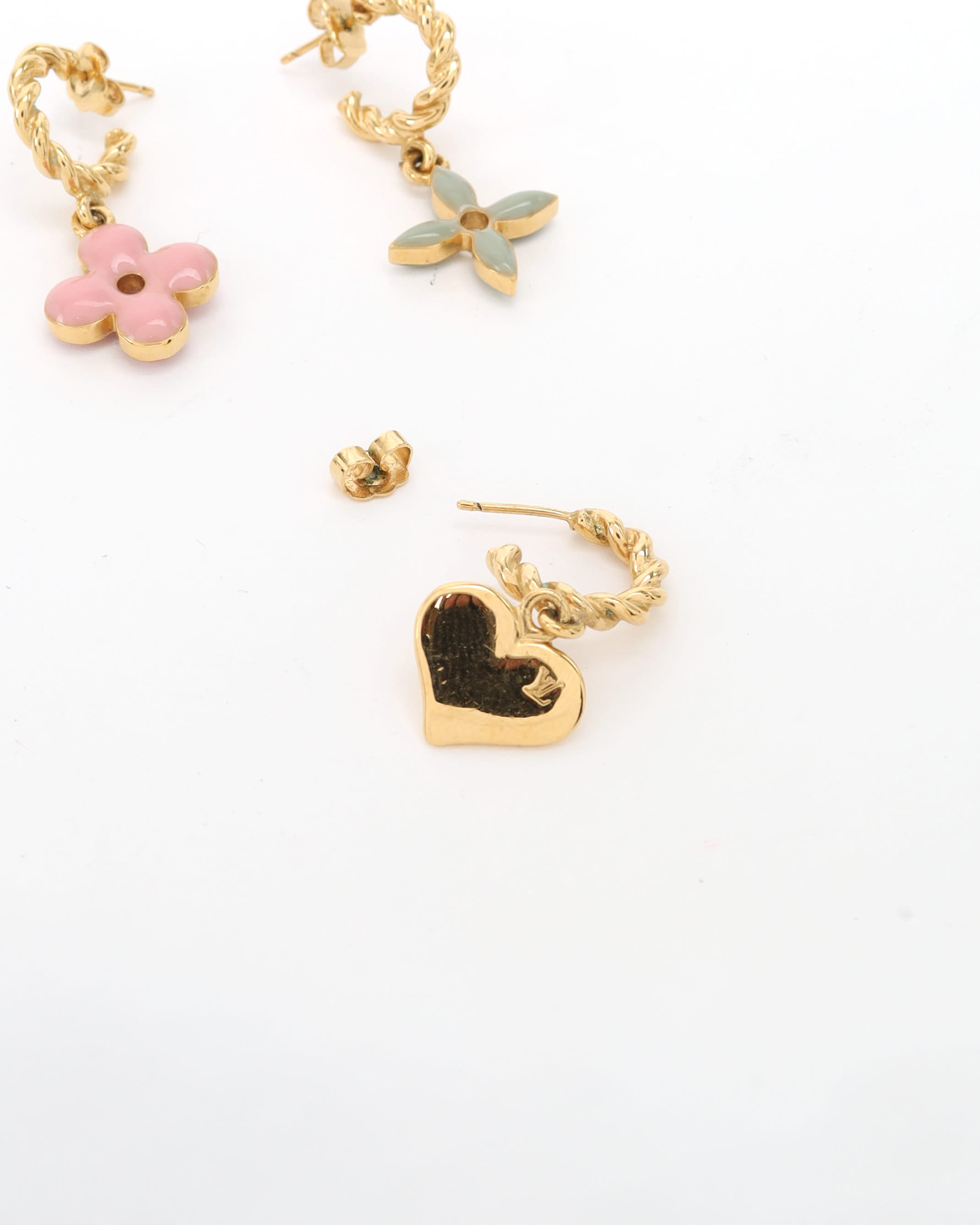 Pre-owned Louis Vuitton Sweet Monogram Hoop Earrings