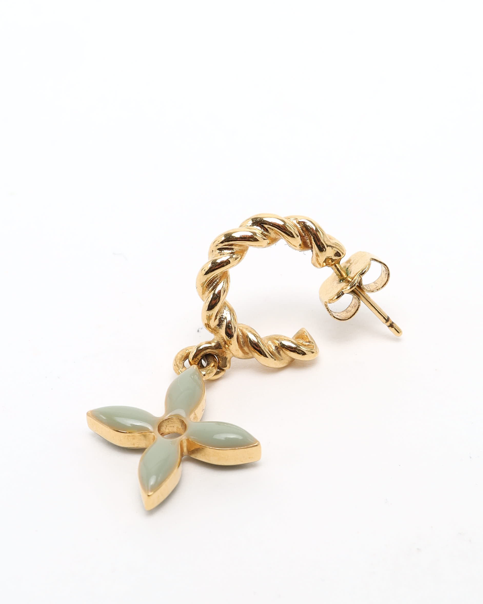 Pre-owned Louis Vuitton Sweet Monogram Hoop Earrings