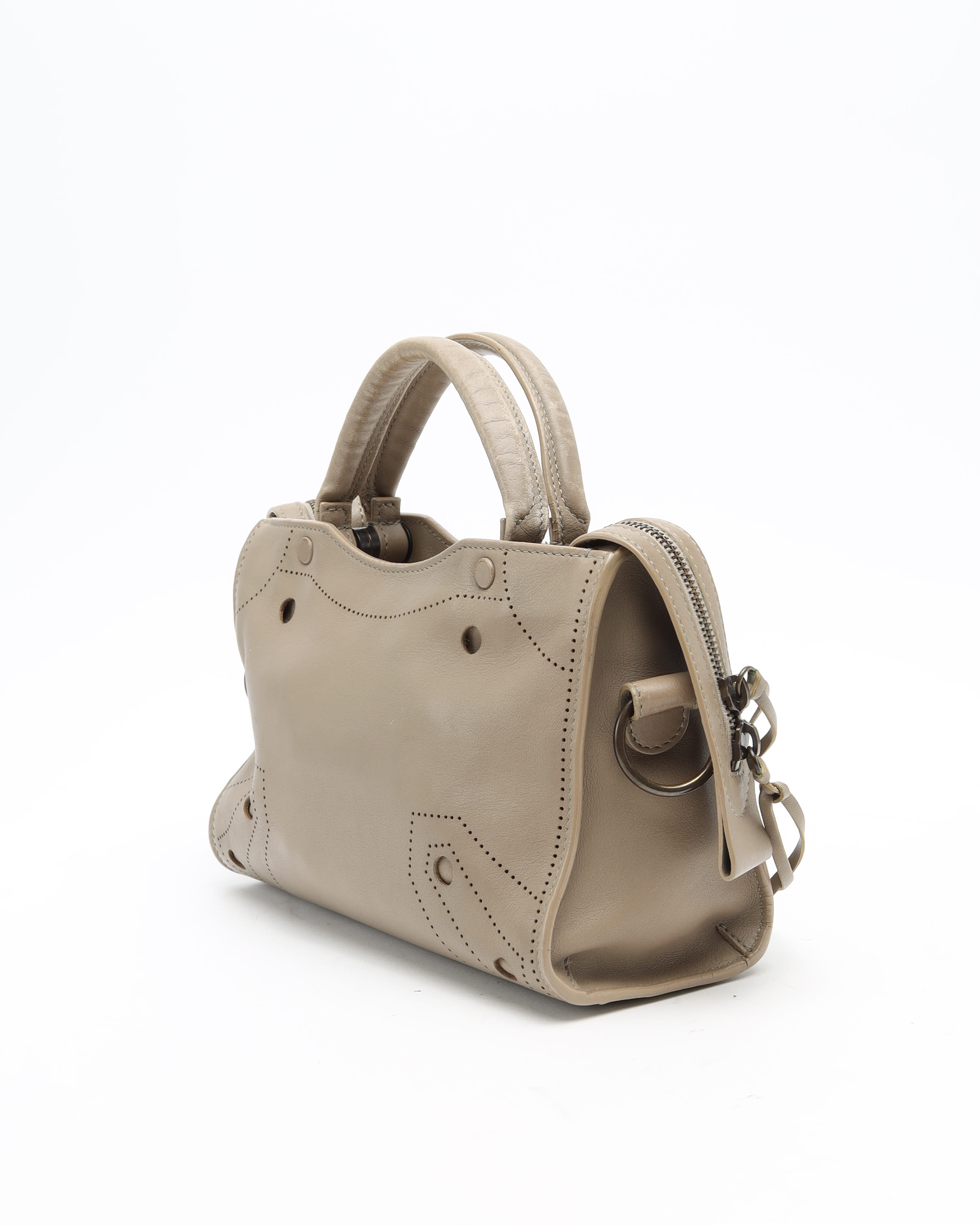 Balenciaga Small City Blackout Bag In Neutral