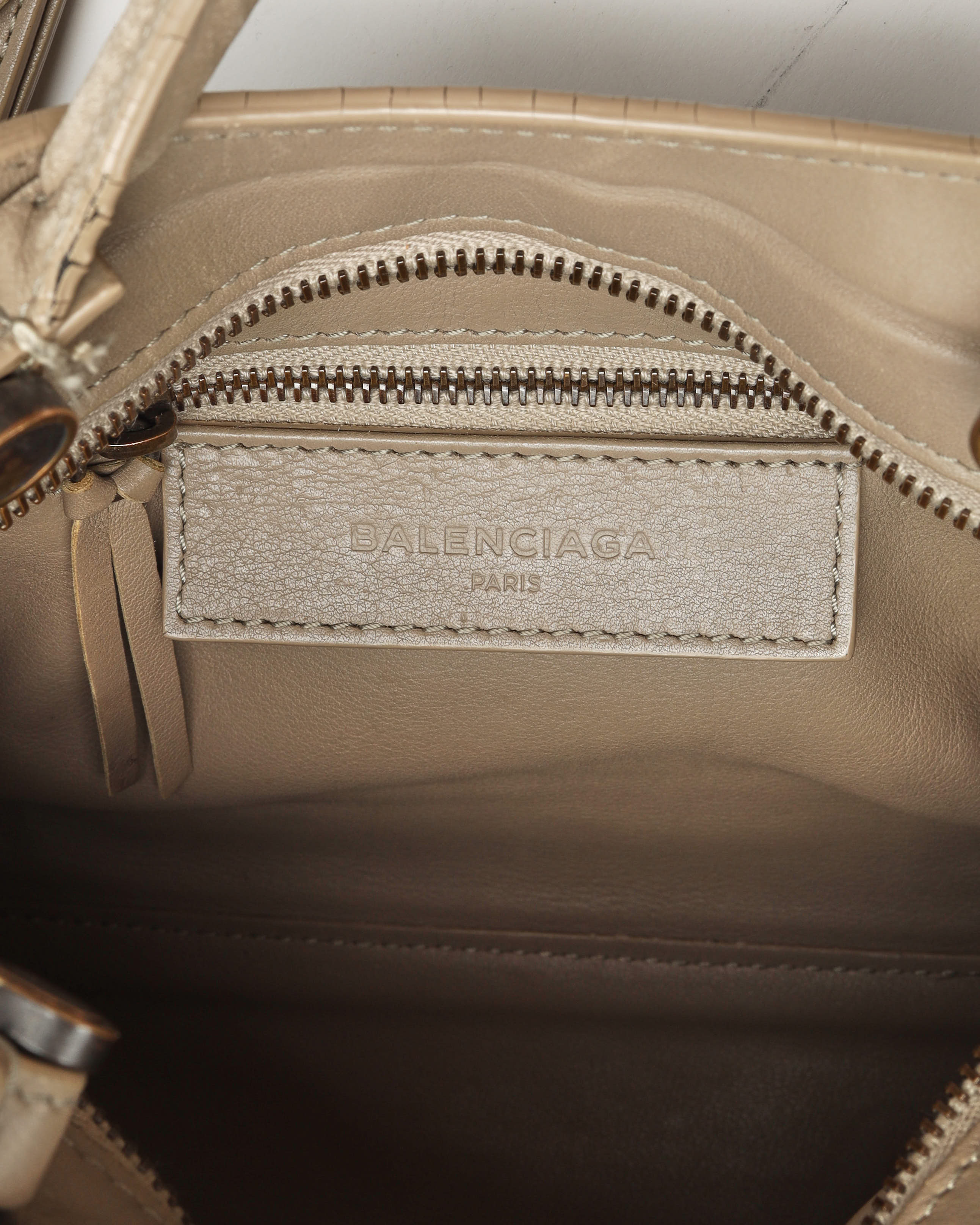 Balenciaga Small City Blackout Bag In Neutral