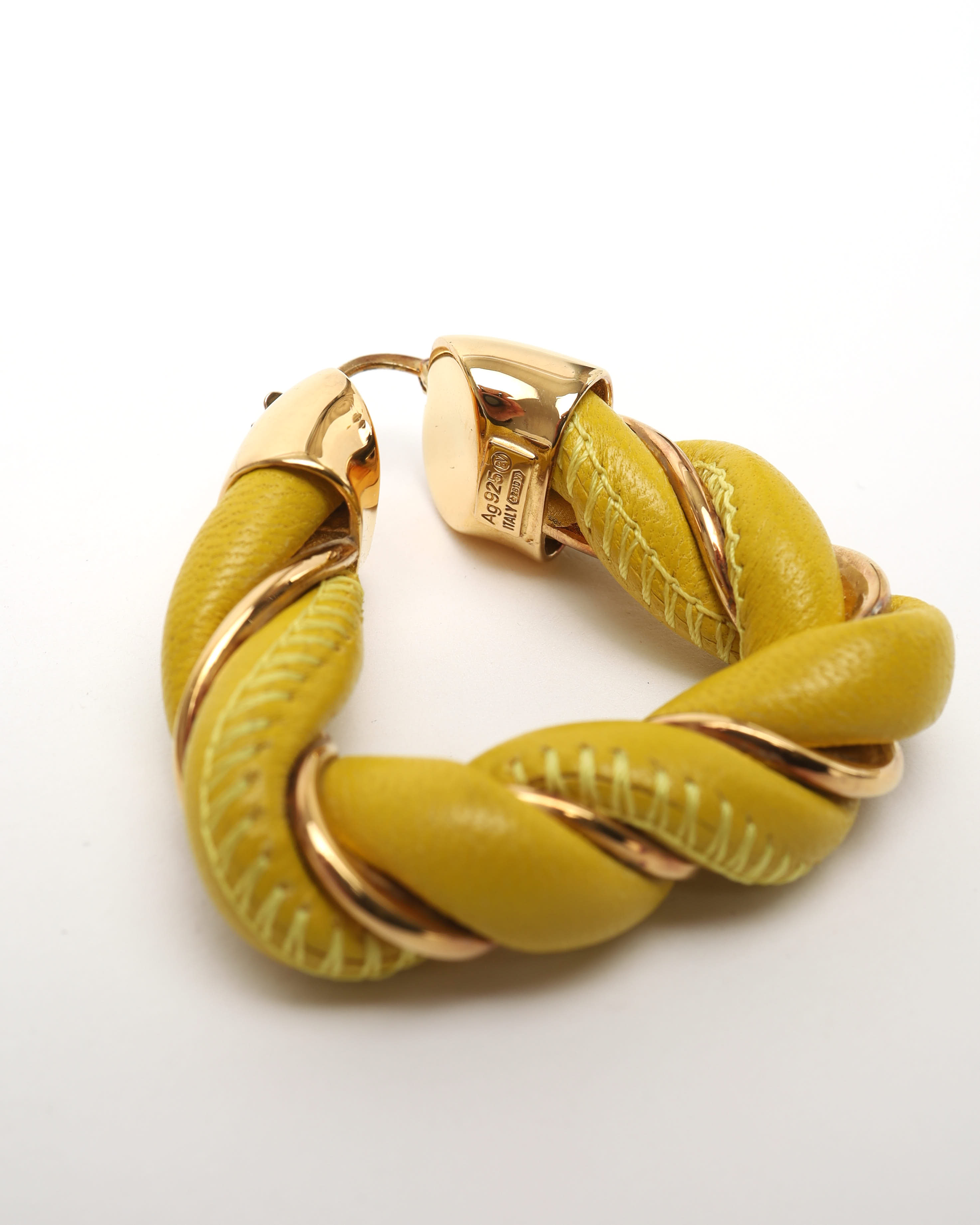 Bottega Veneta Twisted Hoop Earrings