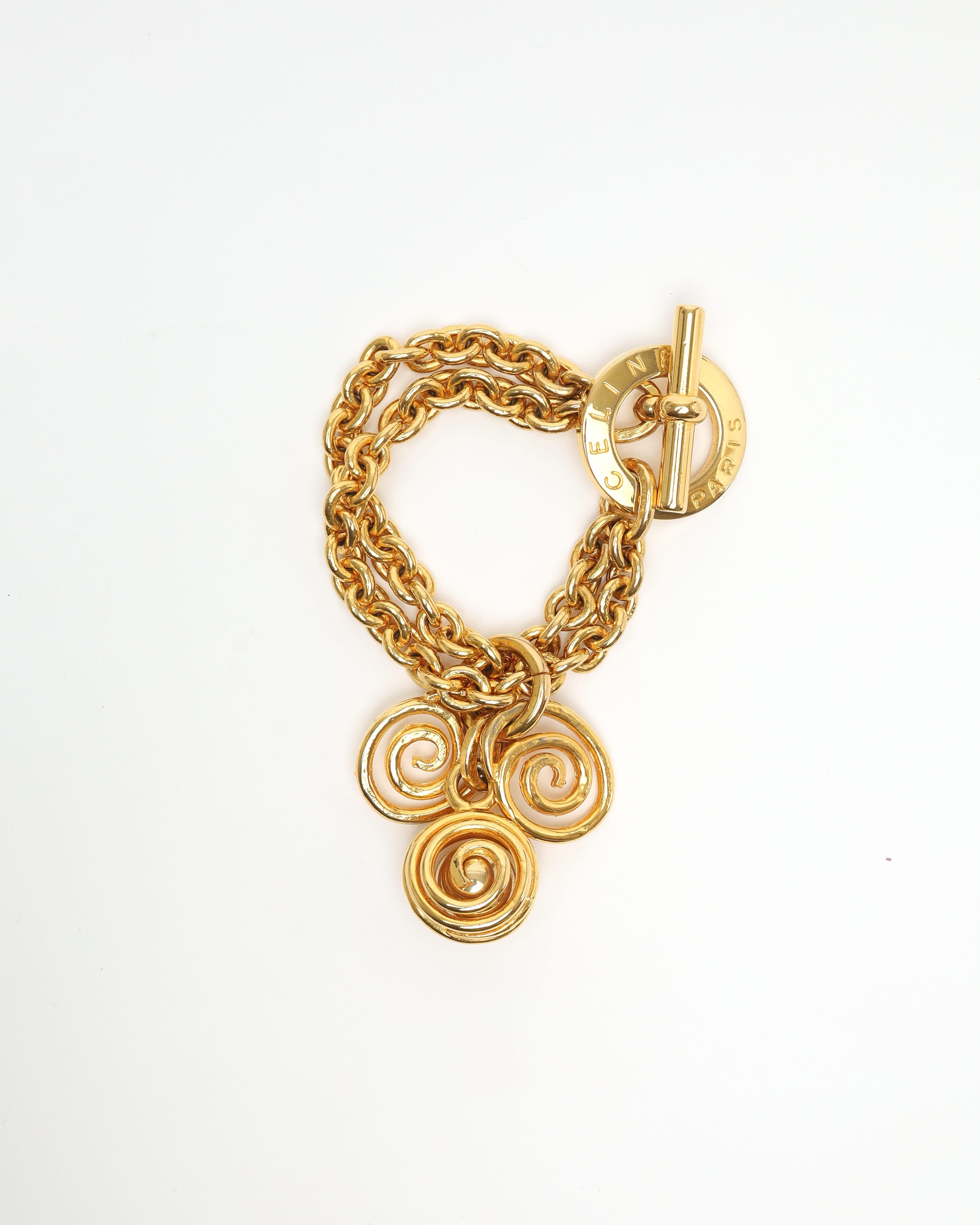 Celine Céline Charm Bracelet In Gold