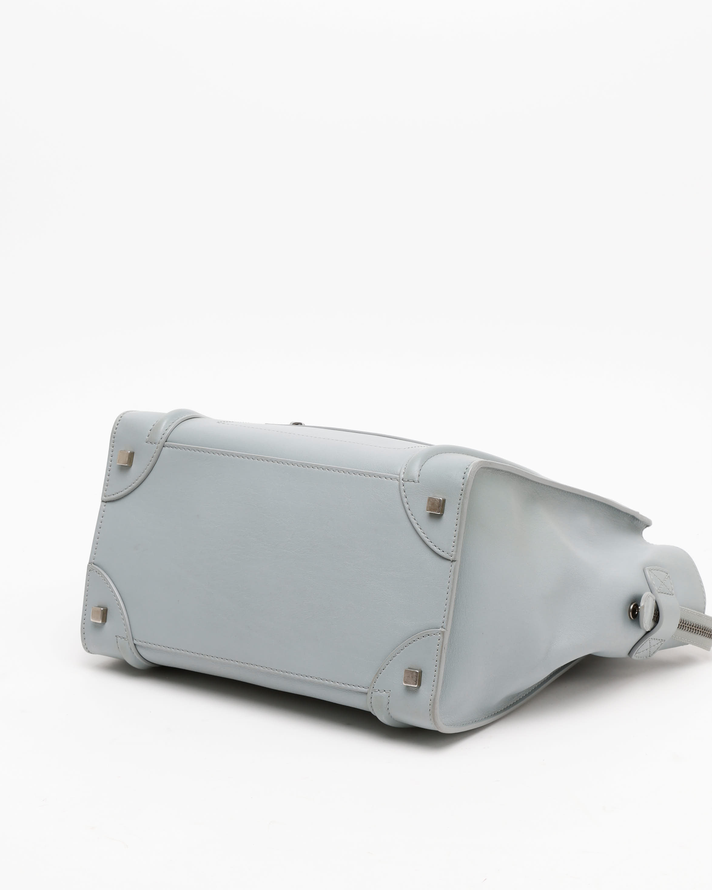 Celine Céline Luggage Mini Bag In Gray