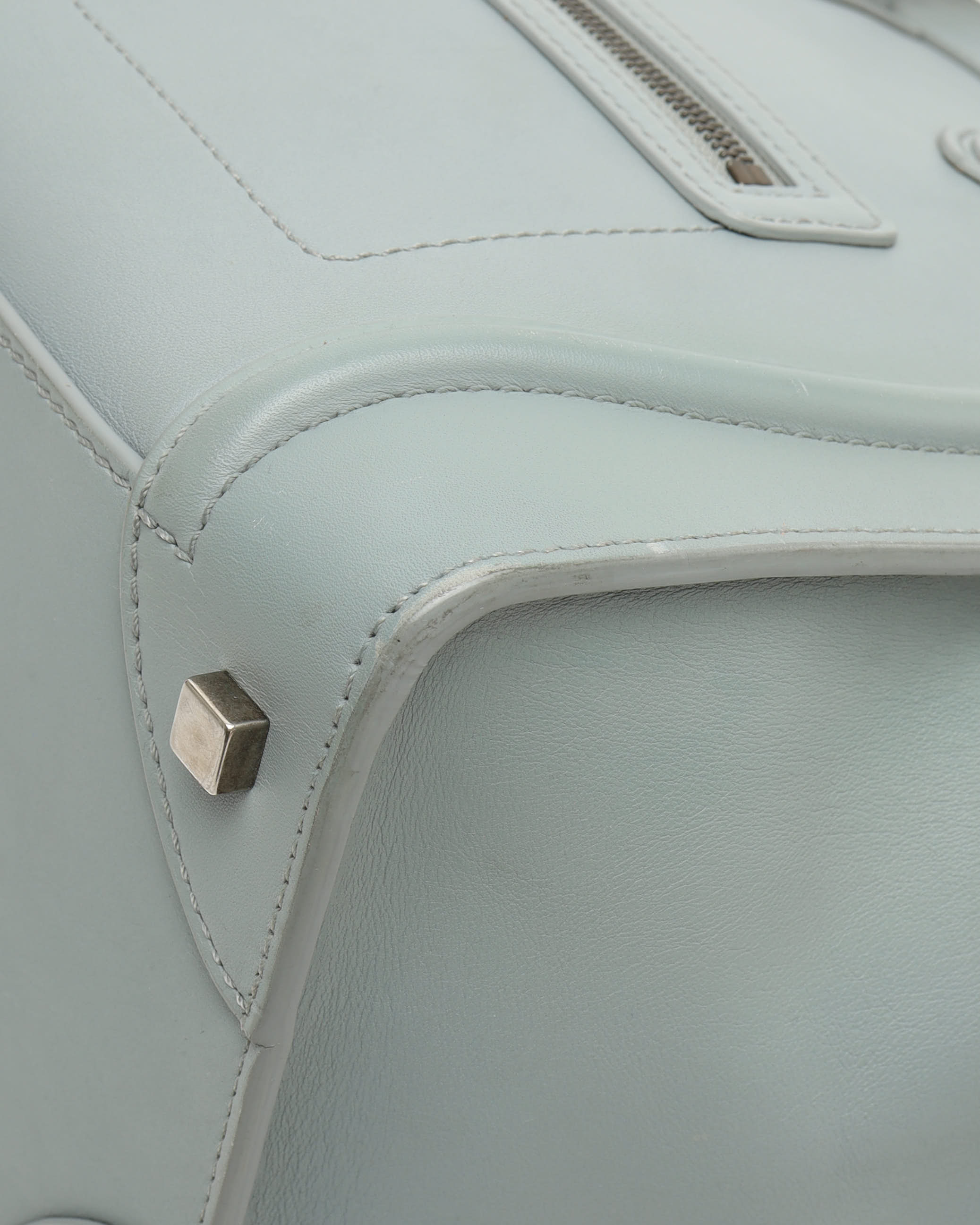Celine Céline Luggage Mini Bag In Gray