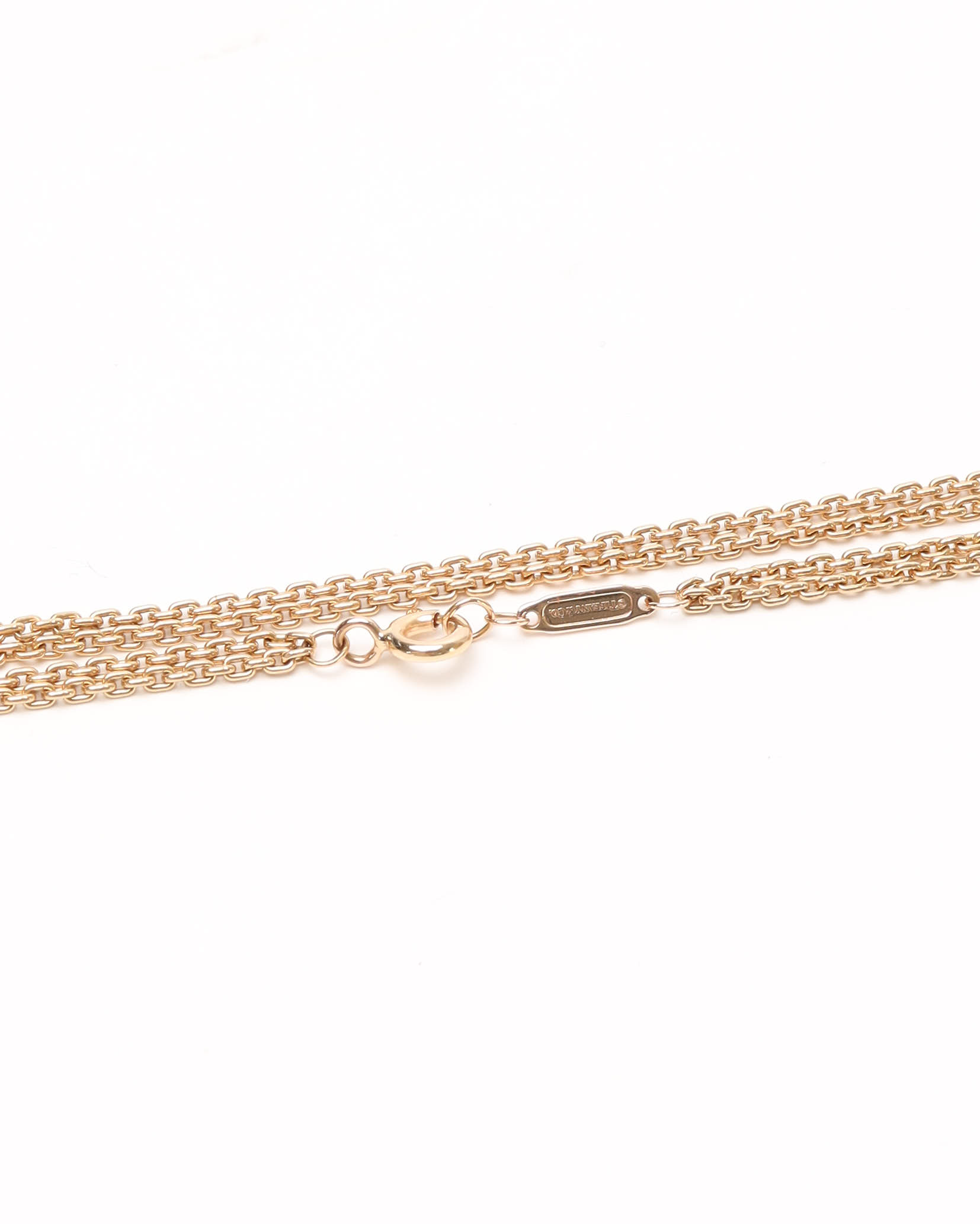 Tiffany & Co Large Double Link Pendant 18kt Rose Gold