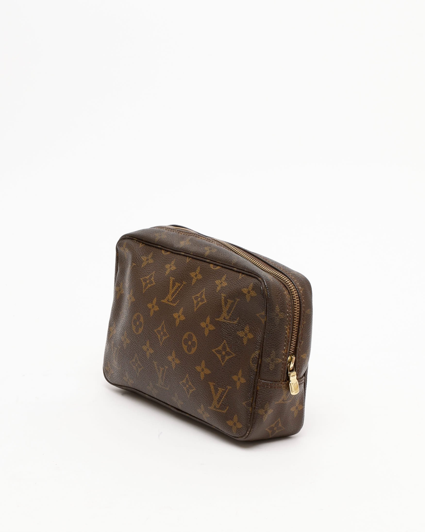 Pre-owned Louis Vuitton Monogram Trousse Toilette 23 Bag In Brown