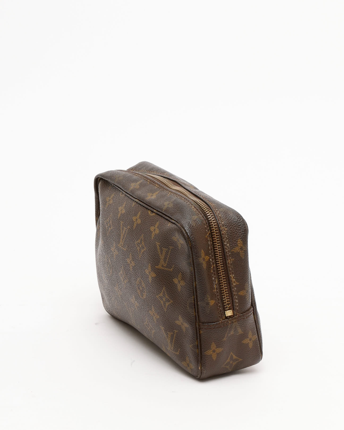 Pre-owned Louis Vuitton Monogram Trousse Toilette 23 Bag In Brown