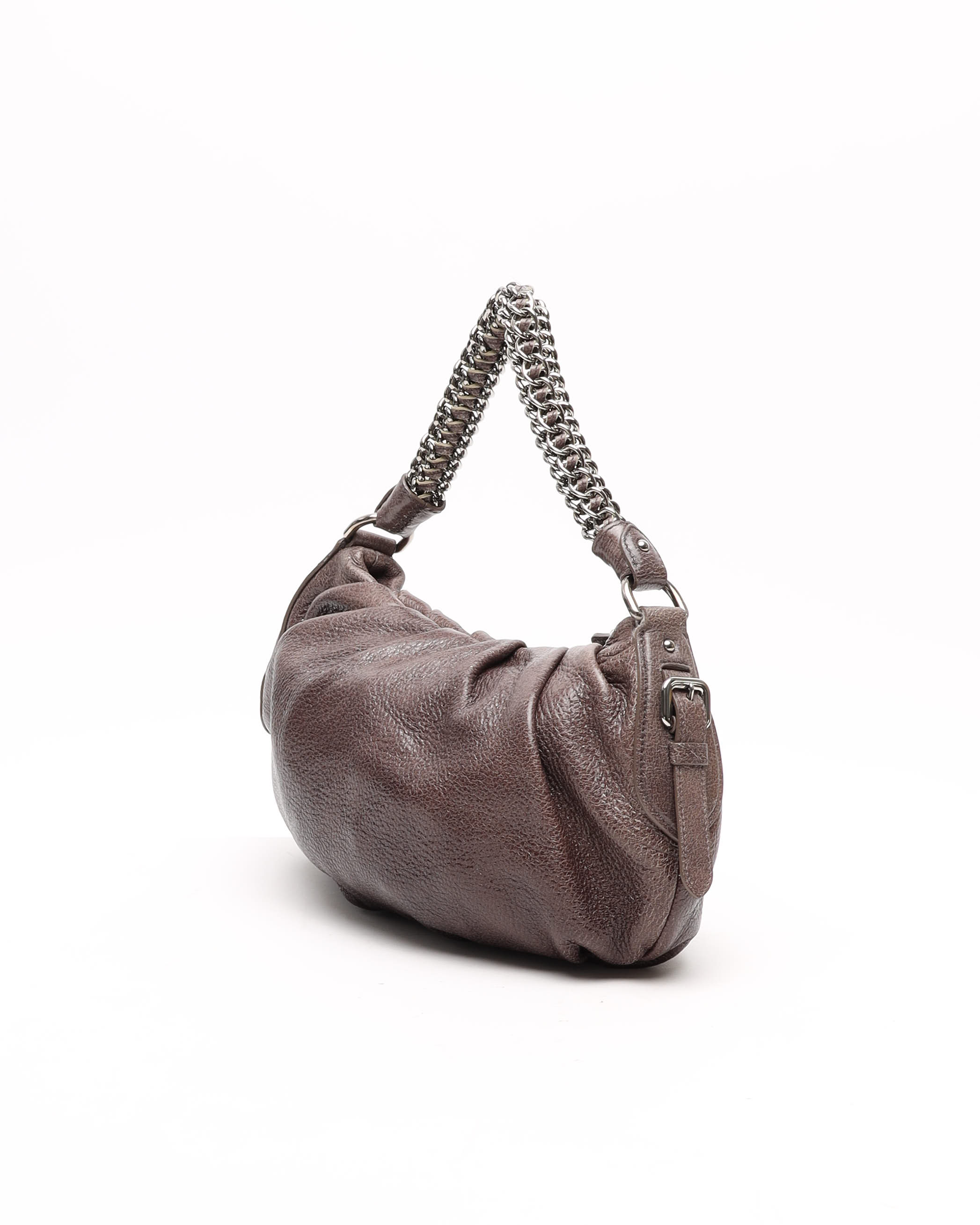 Prada Cervo Lux Hobo Bag In Brown