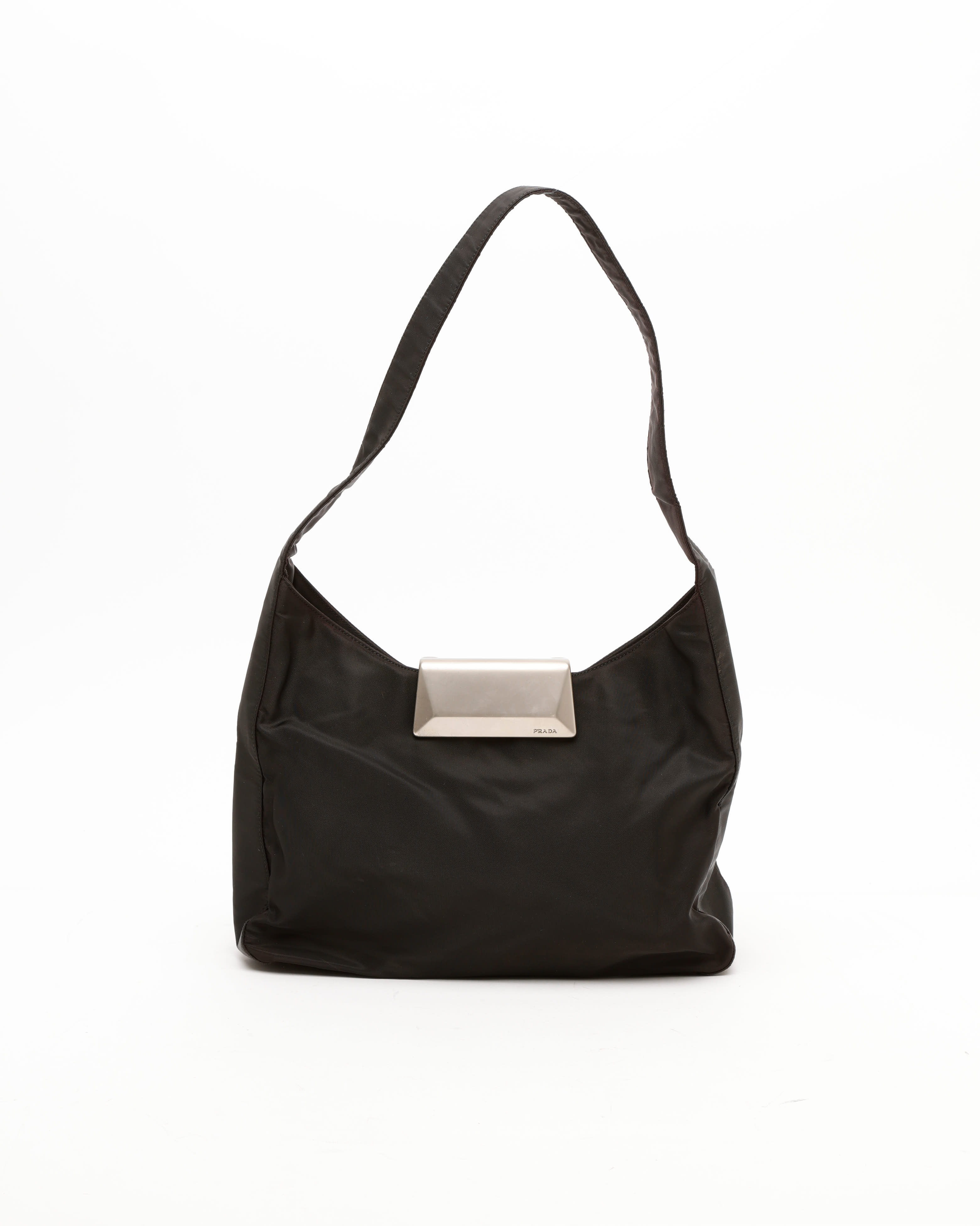 Prada Tessuto Hobo Bag In Black