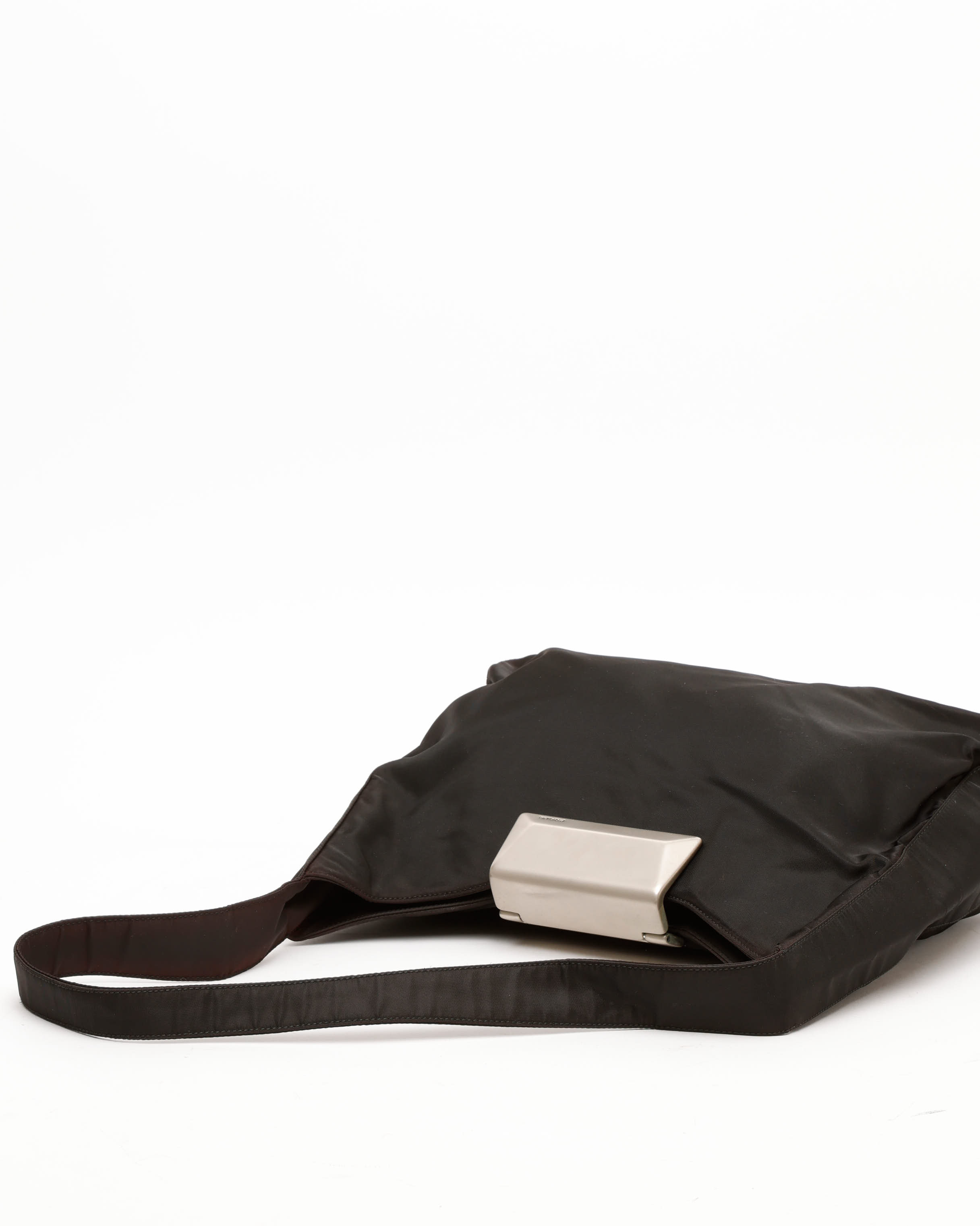 Prada Tessuto Hobo Bag In Black