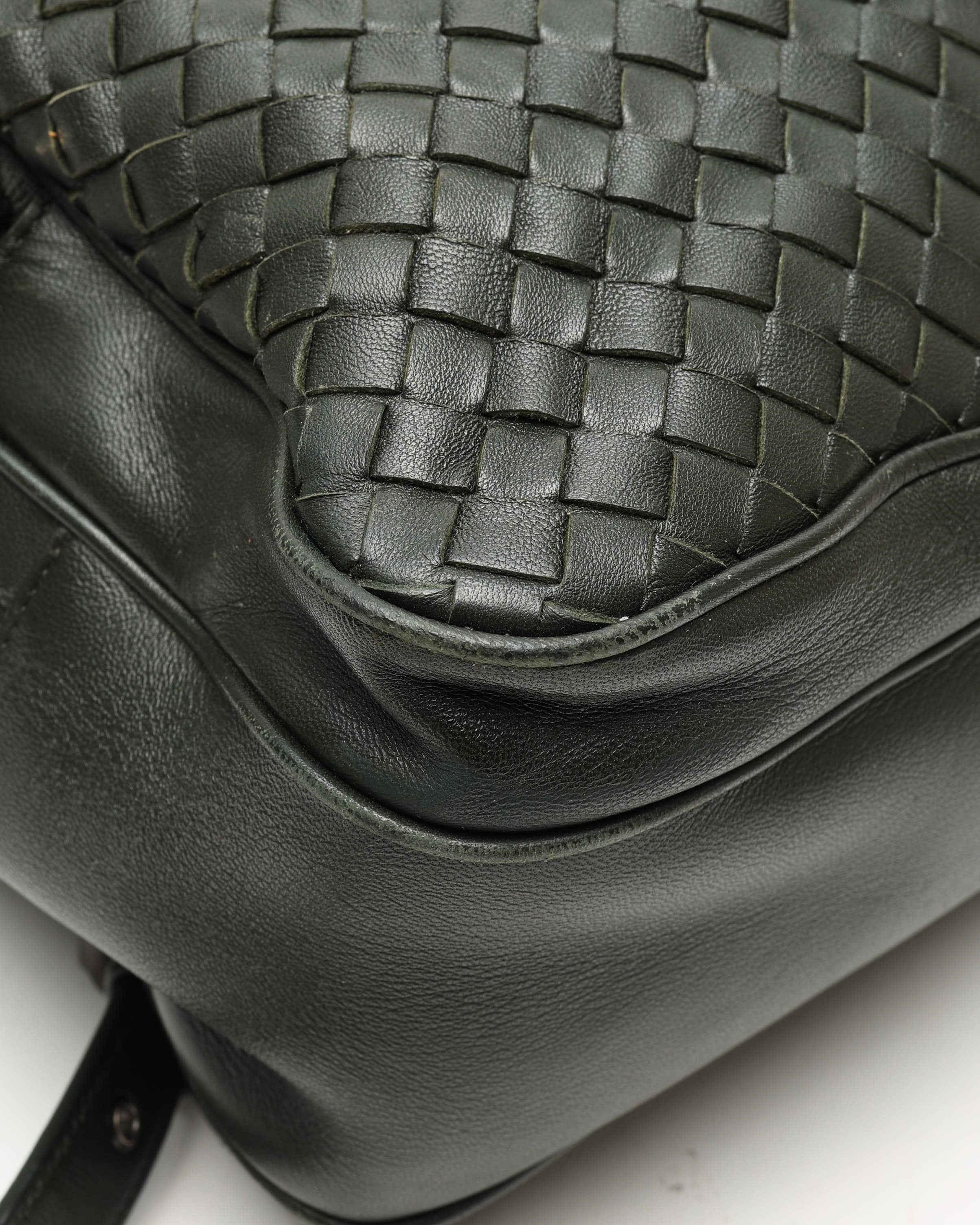 Bottega Veneta Intrecciato Backpack In Black