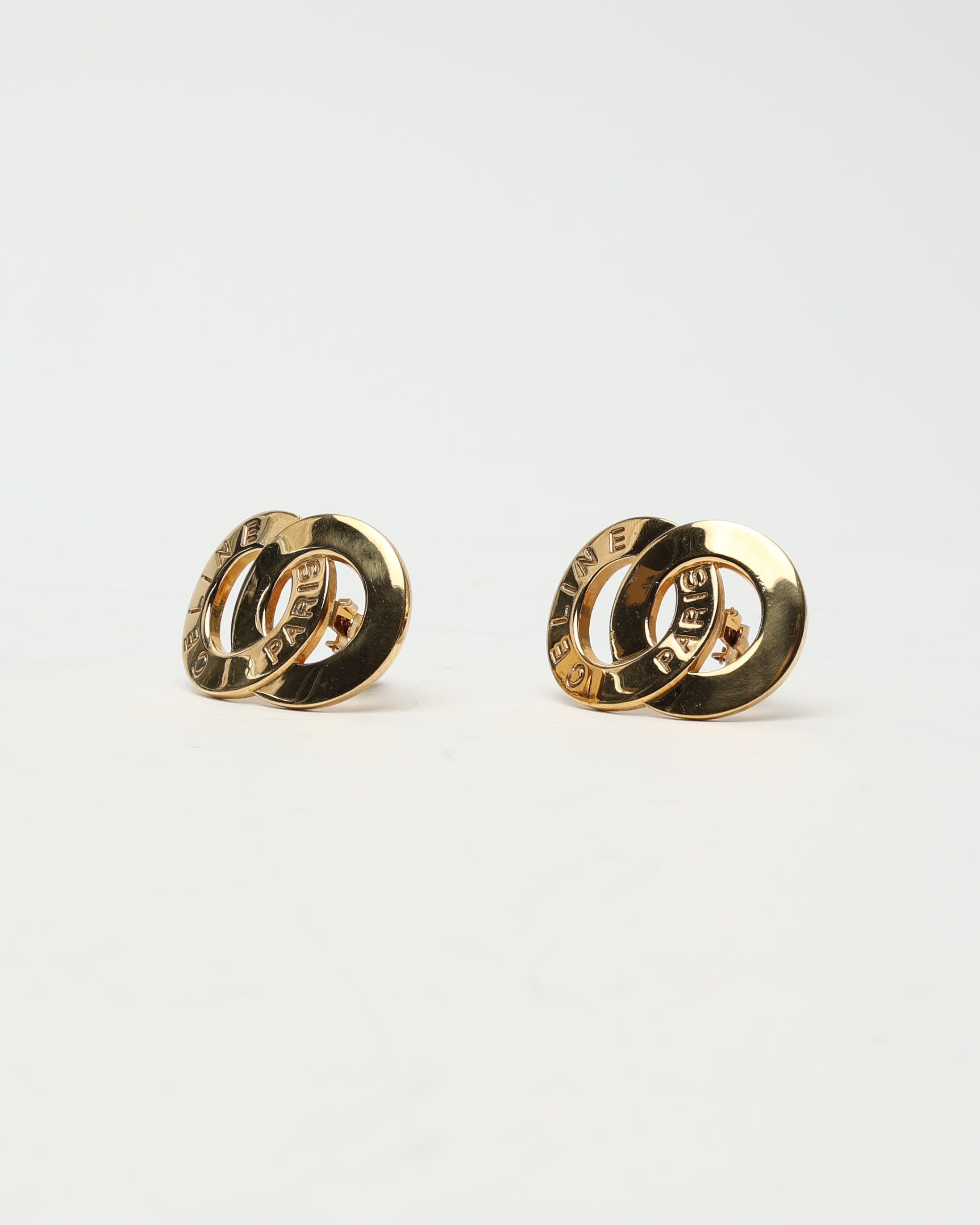 Celine Circle Logo Clip-on Earrings