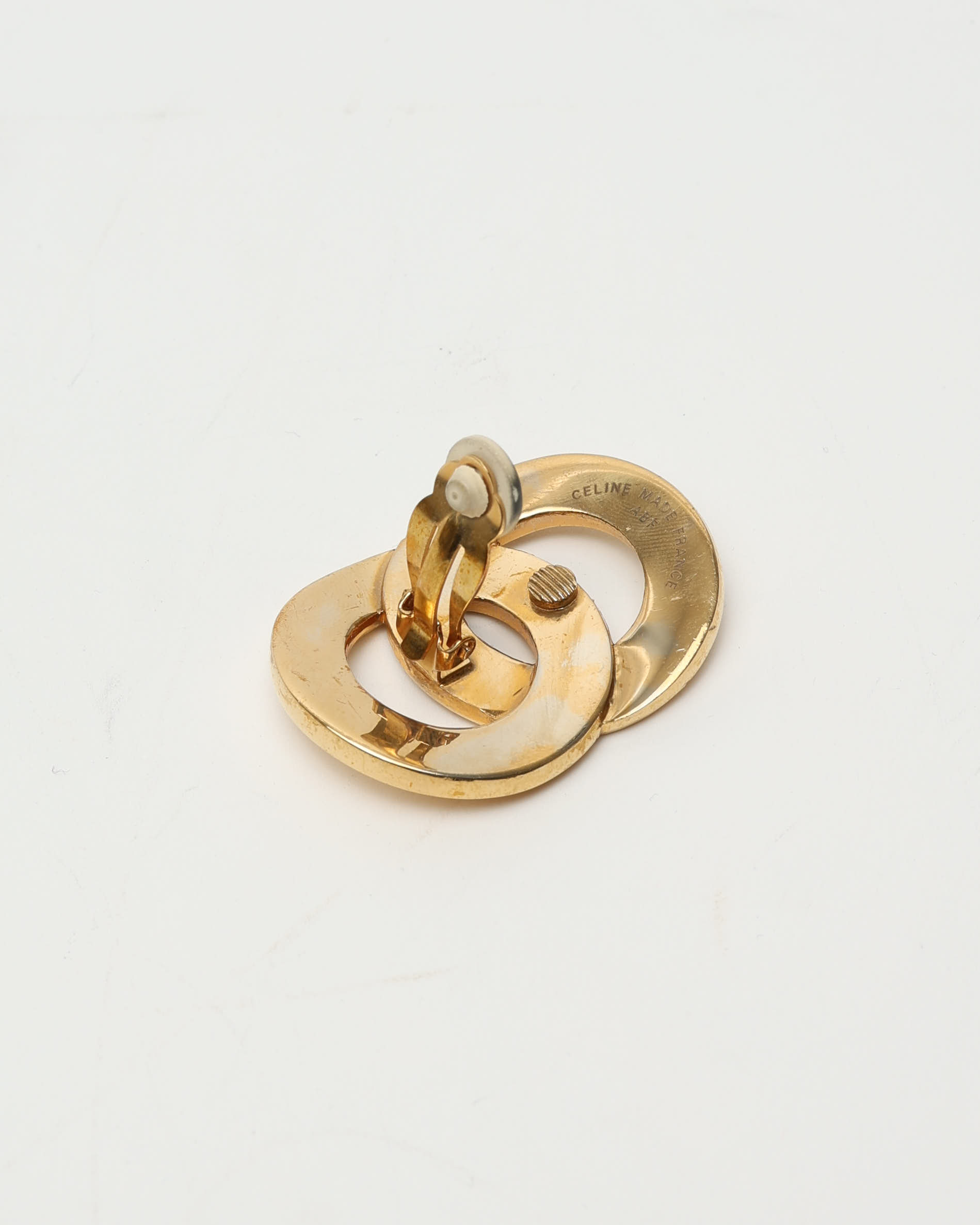Celine Circle Logo Clip-on Earrings
