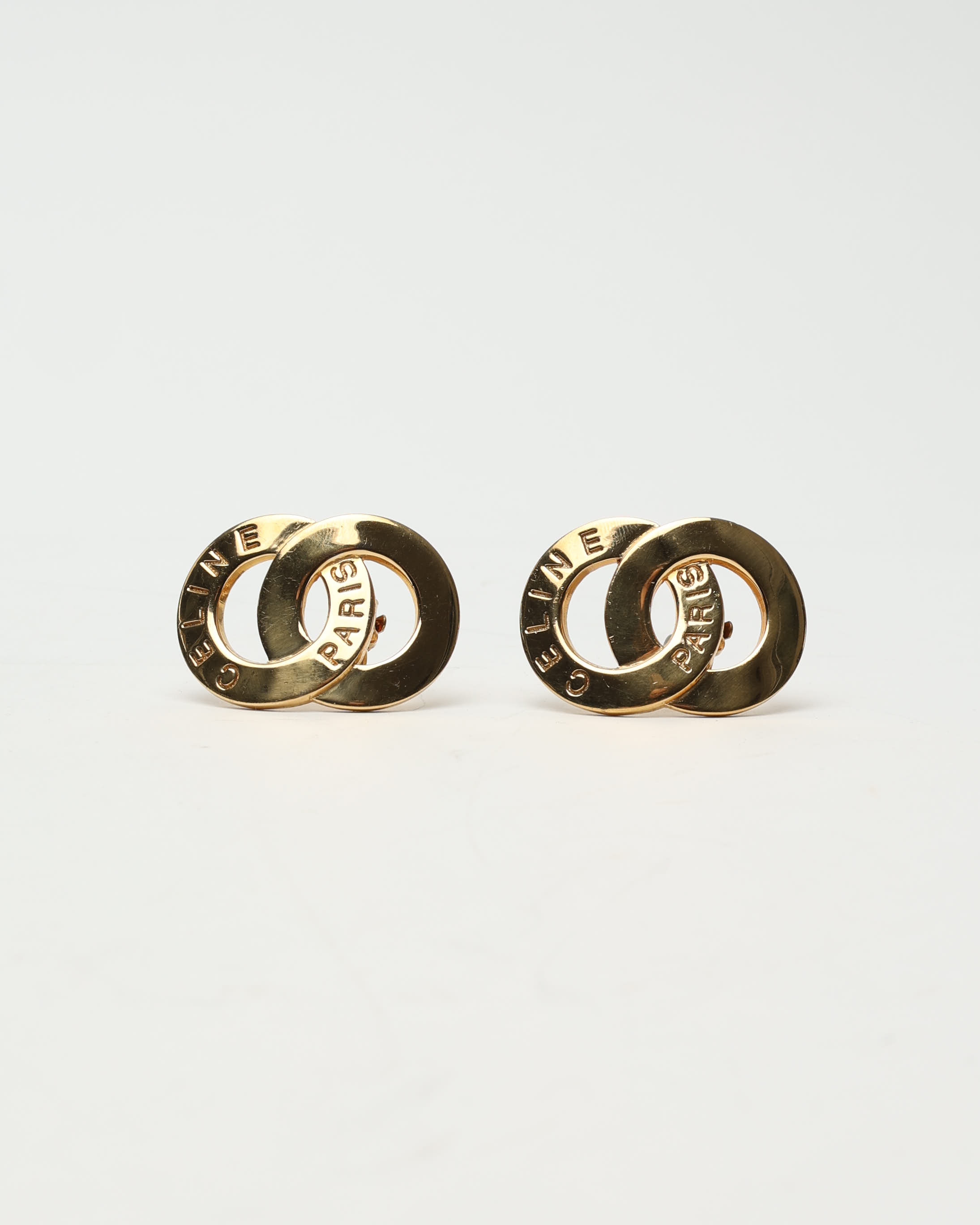 Celine Circle Logo Clip-on Earrings