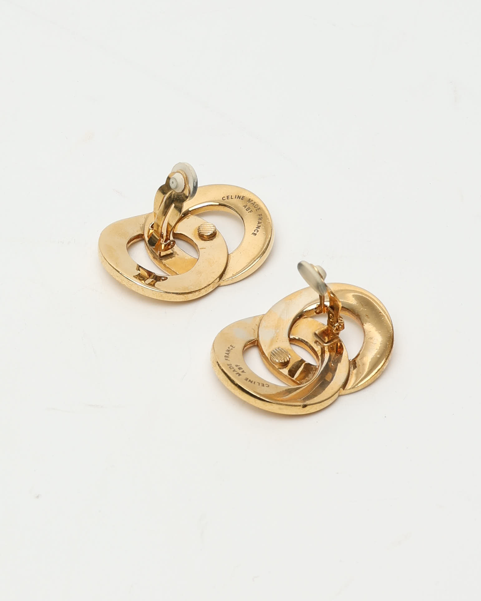Celine Circle Logo Clip-on Earrings