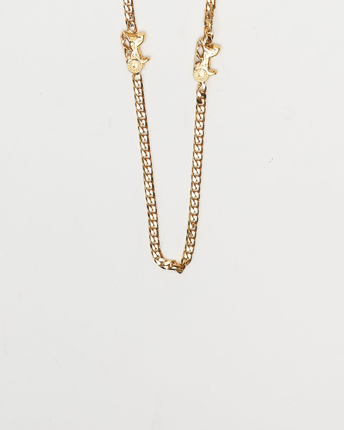 CELINE Horse Carriage Gold-tone Necklace
