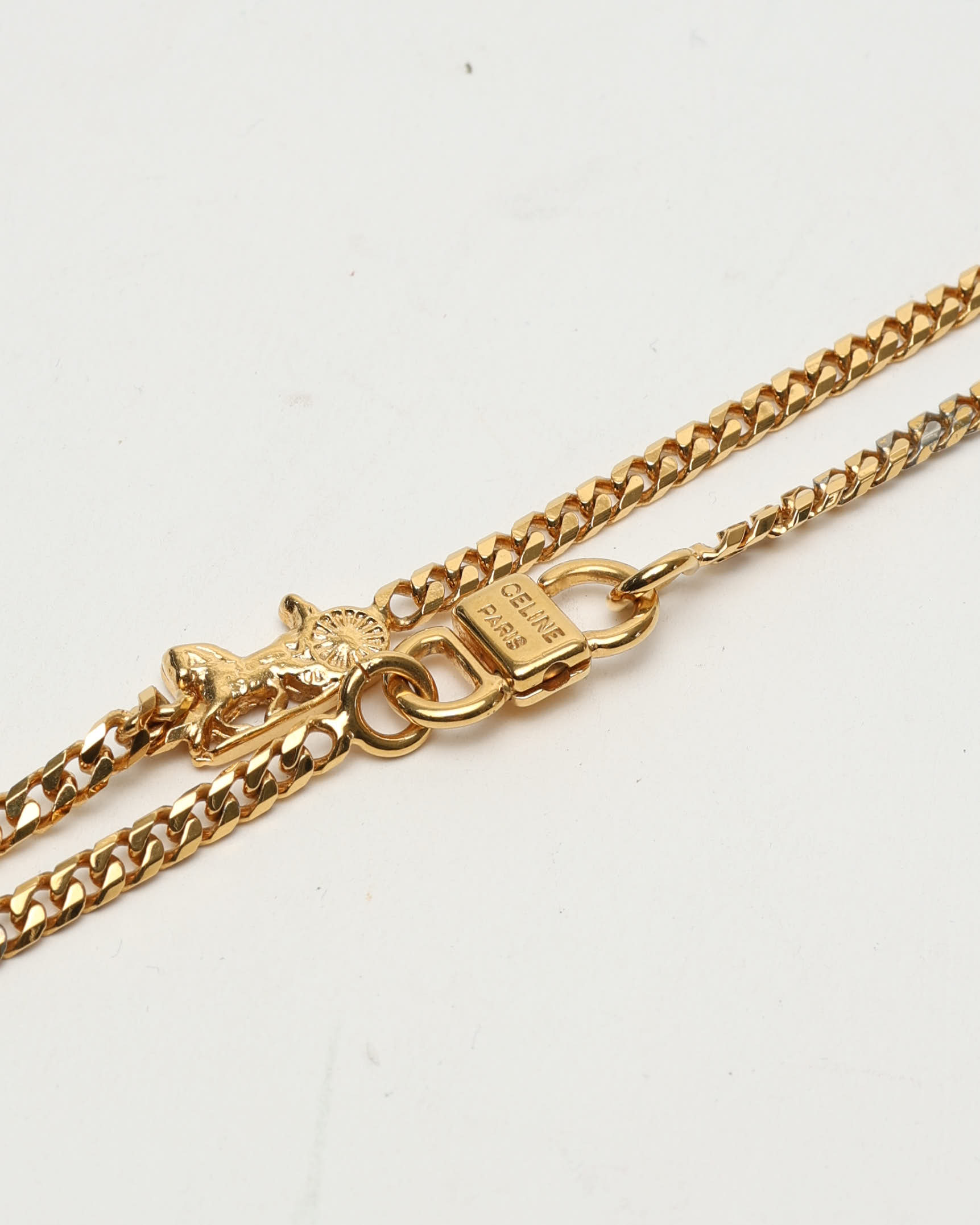 Celine Horse Carriage Gold-tone Necklace