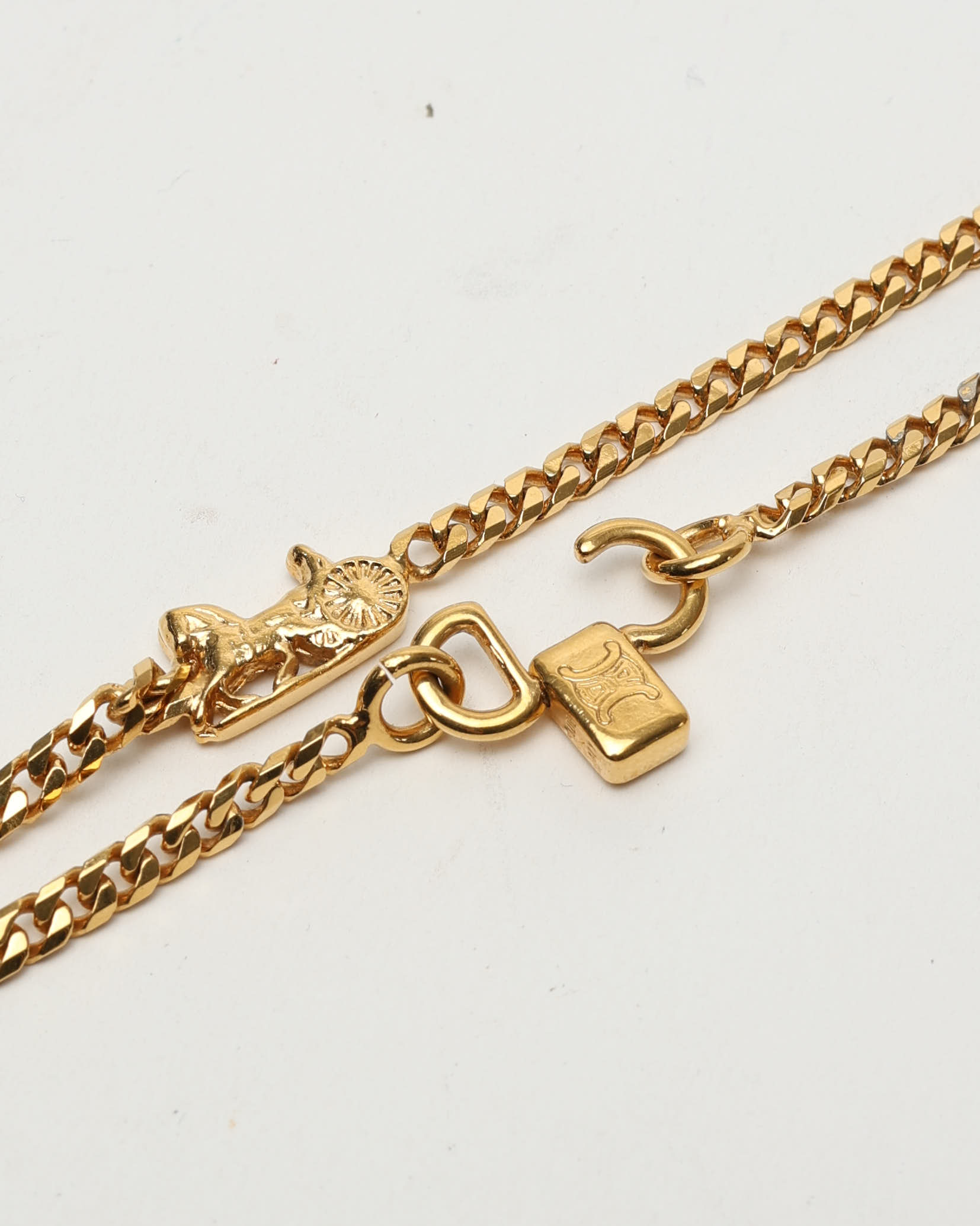 Celine Horse Carriage Gold-tone Necklace
