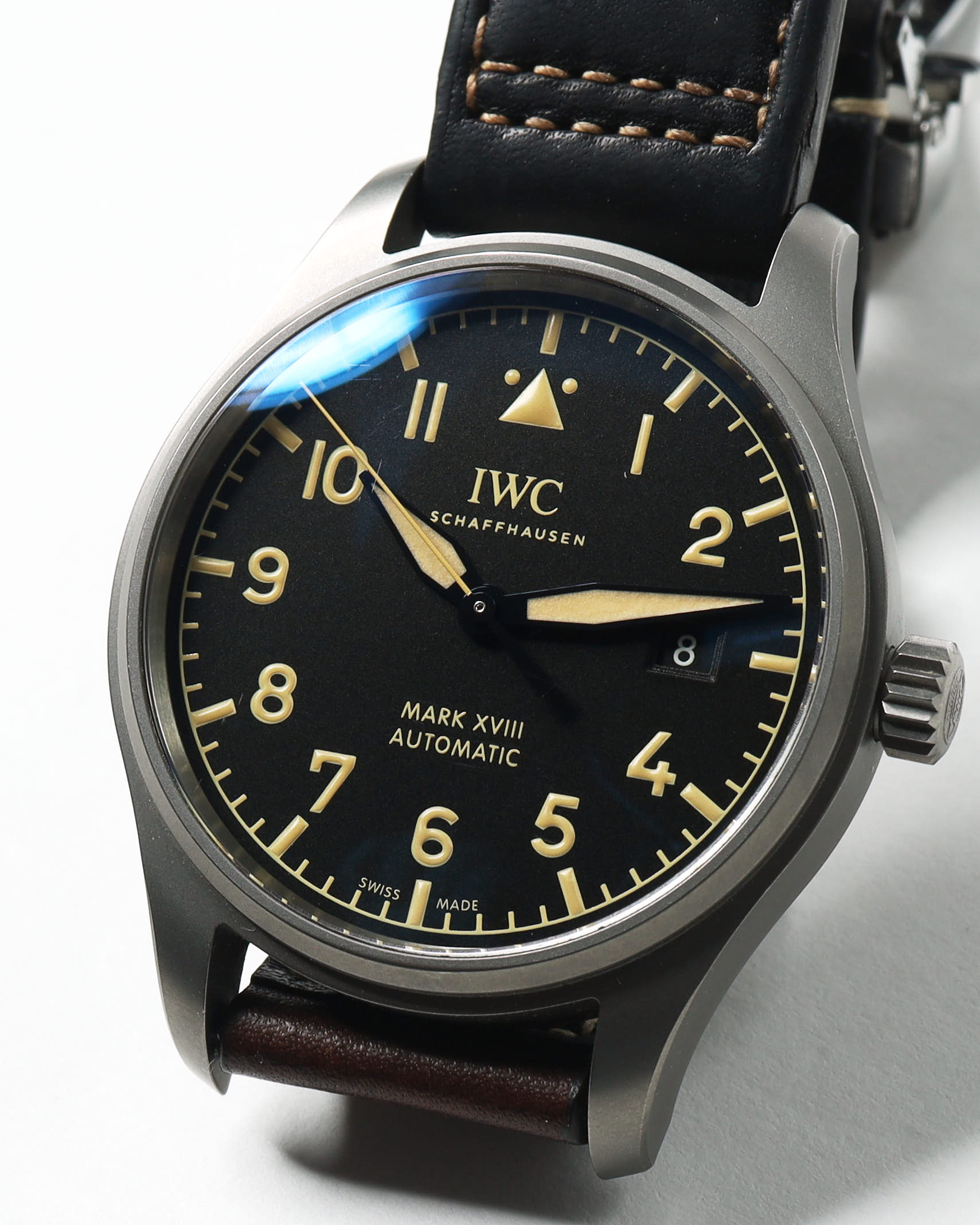 Iwc Schaffhausen Iwc Pilot Mark Xviii Titanium 40mm Ref Iw327006 Watch