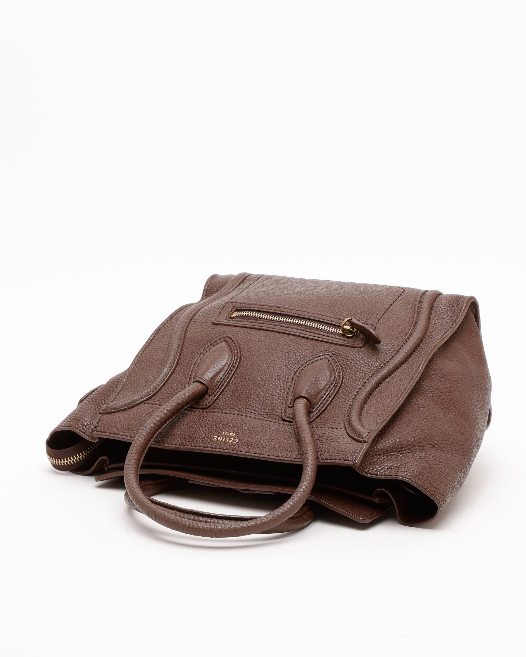Celine Céline Micro Luggage Bag In Brown