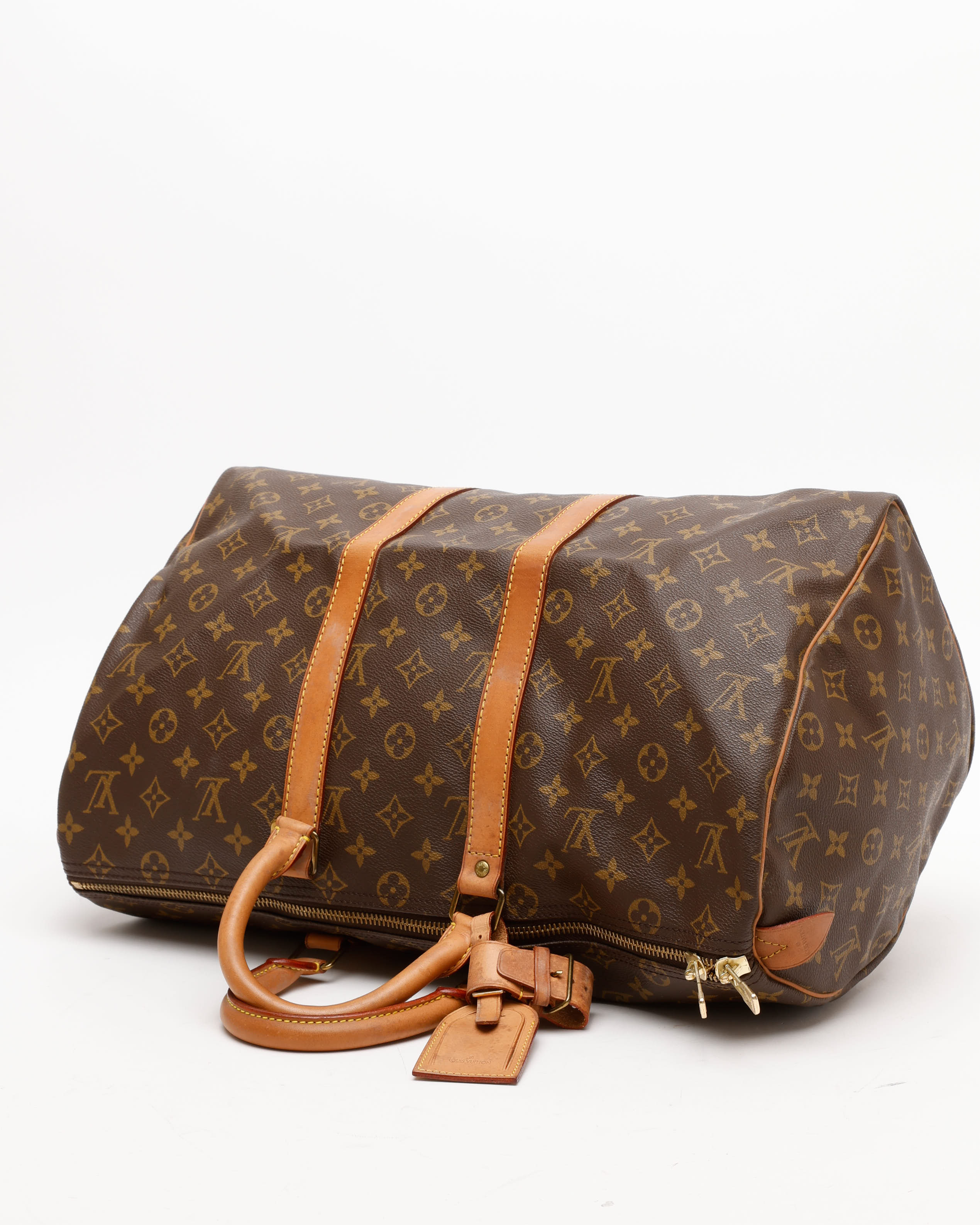 Pre-owned Louis Vuitton Keepall Monogram 45 Weekend Bag In Brown