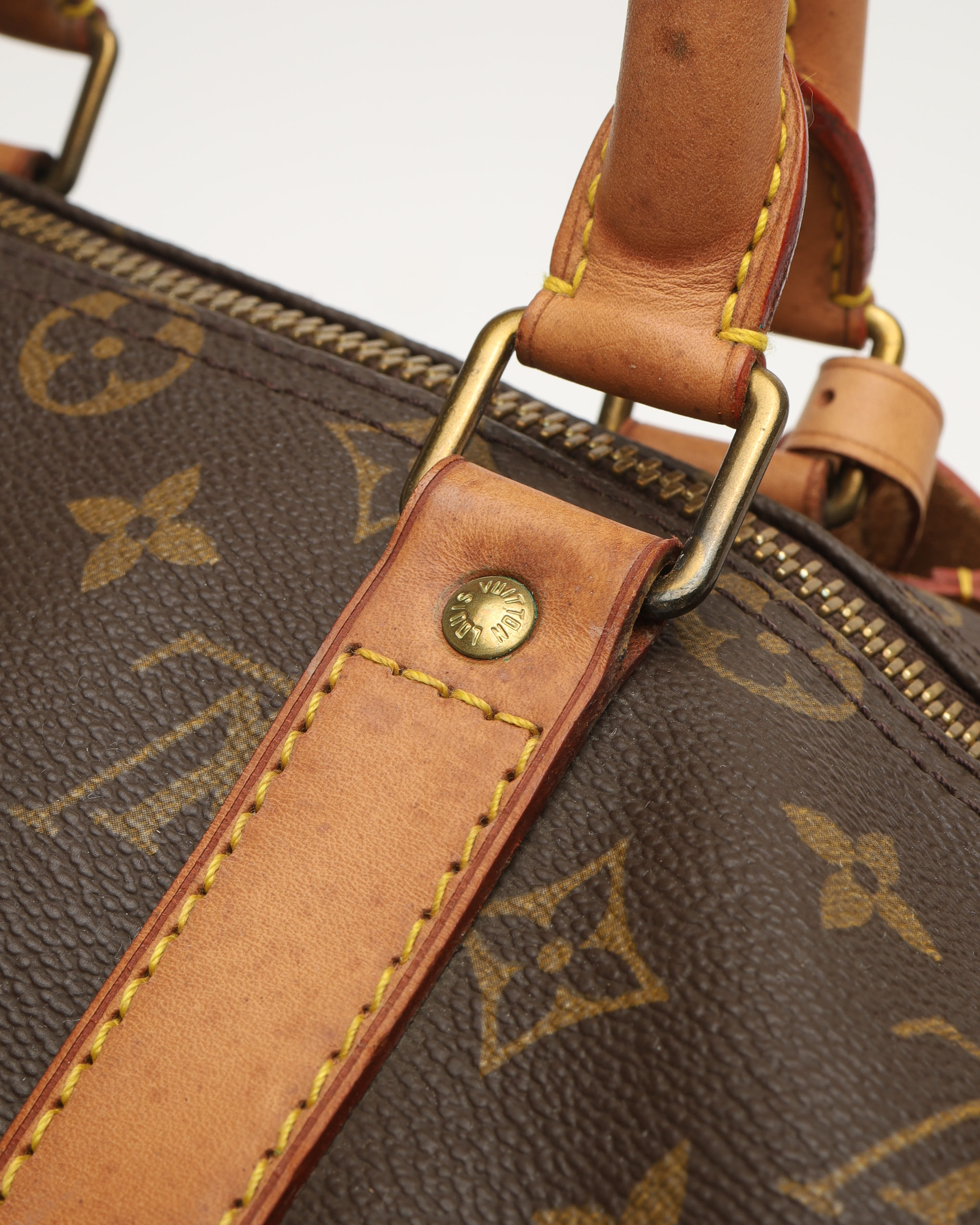 Pre-owned Louis Vuitton Keepall Monogram 45 Weekend Bag In Brown