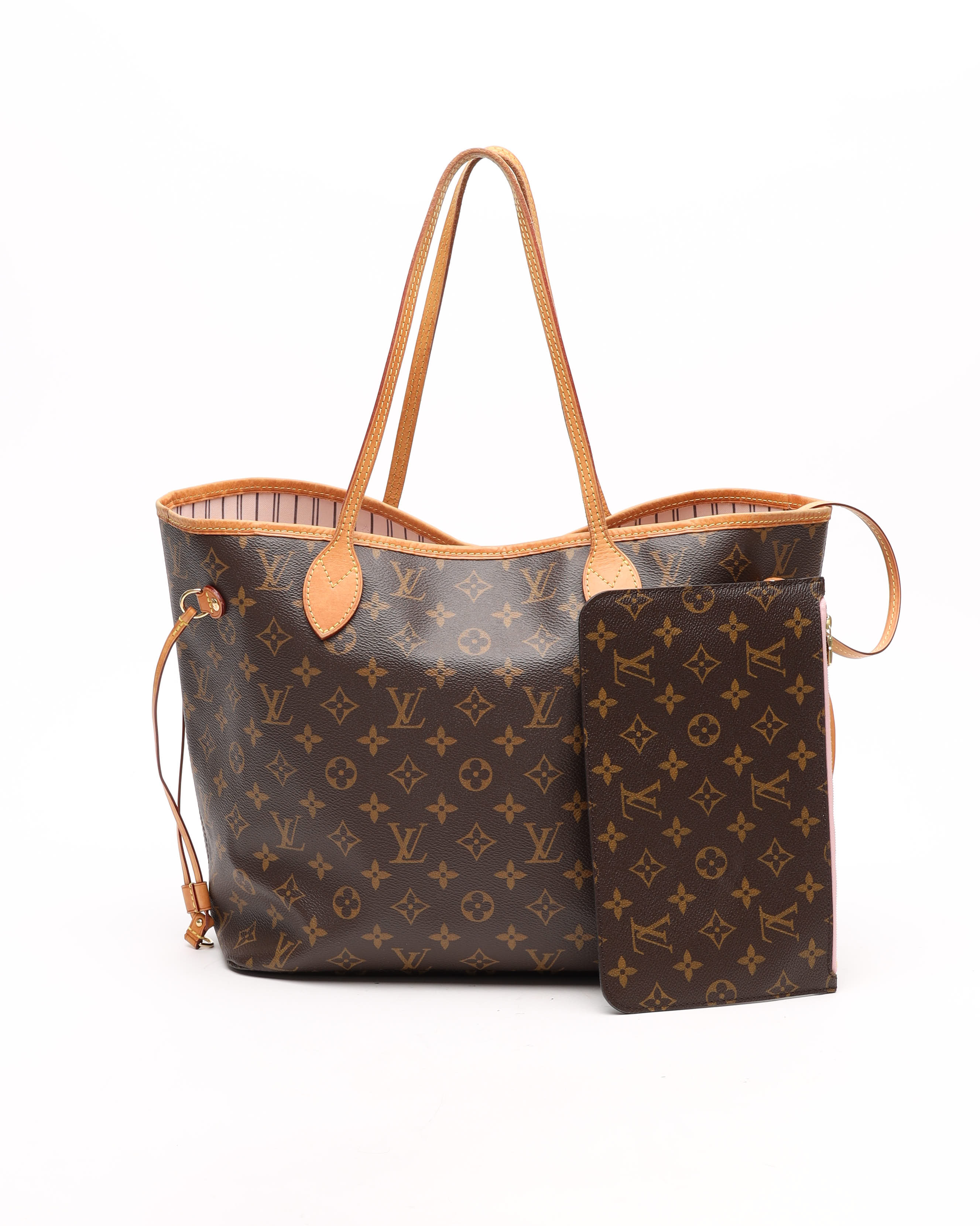 Louis Vuitton Monogram Neverfull Pochette MM Tote Bag