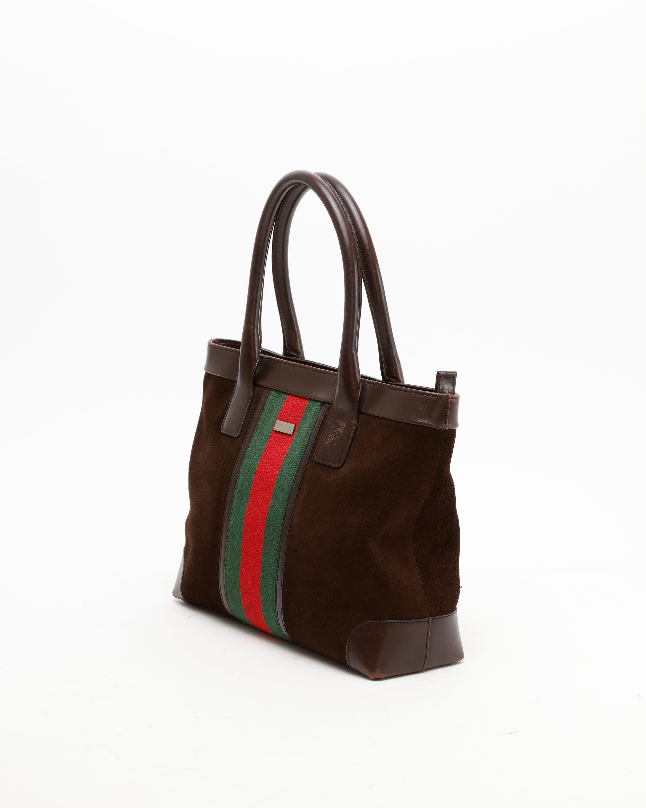 Gucci Sherry Line Tote Bag In Brown