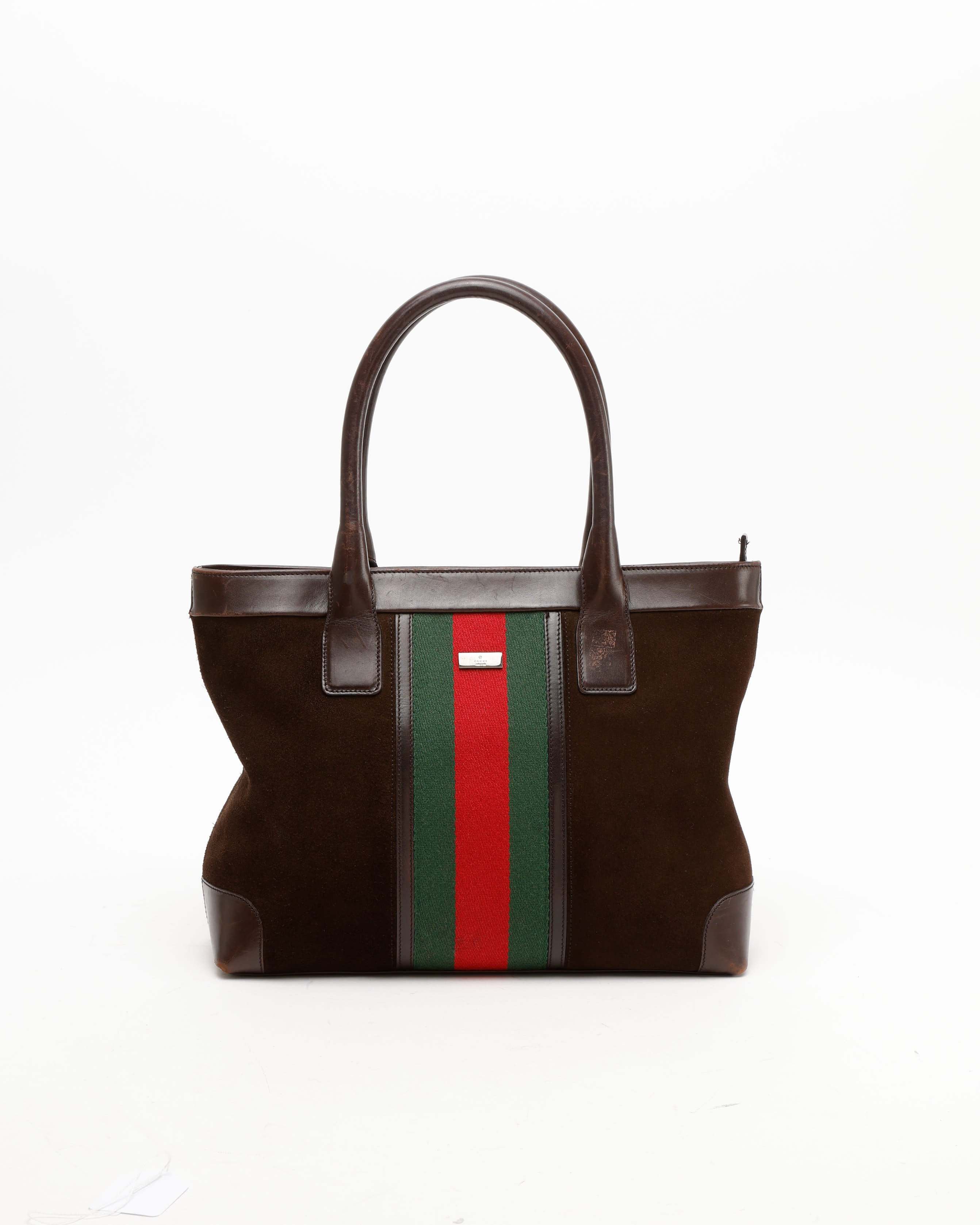 Gucci Sherry Line Tote Bag In Brown